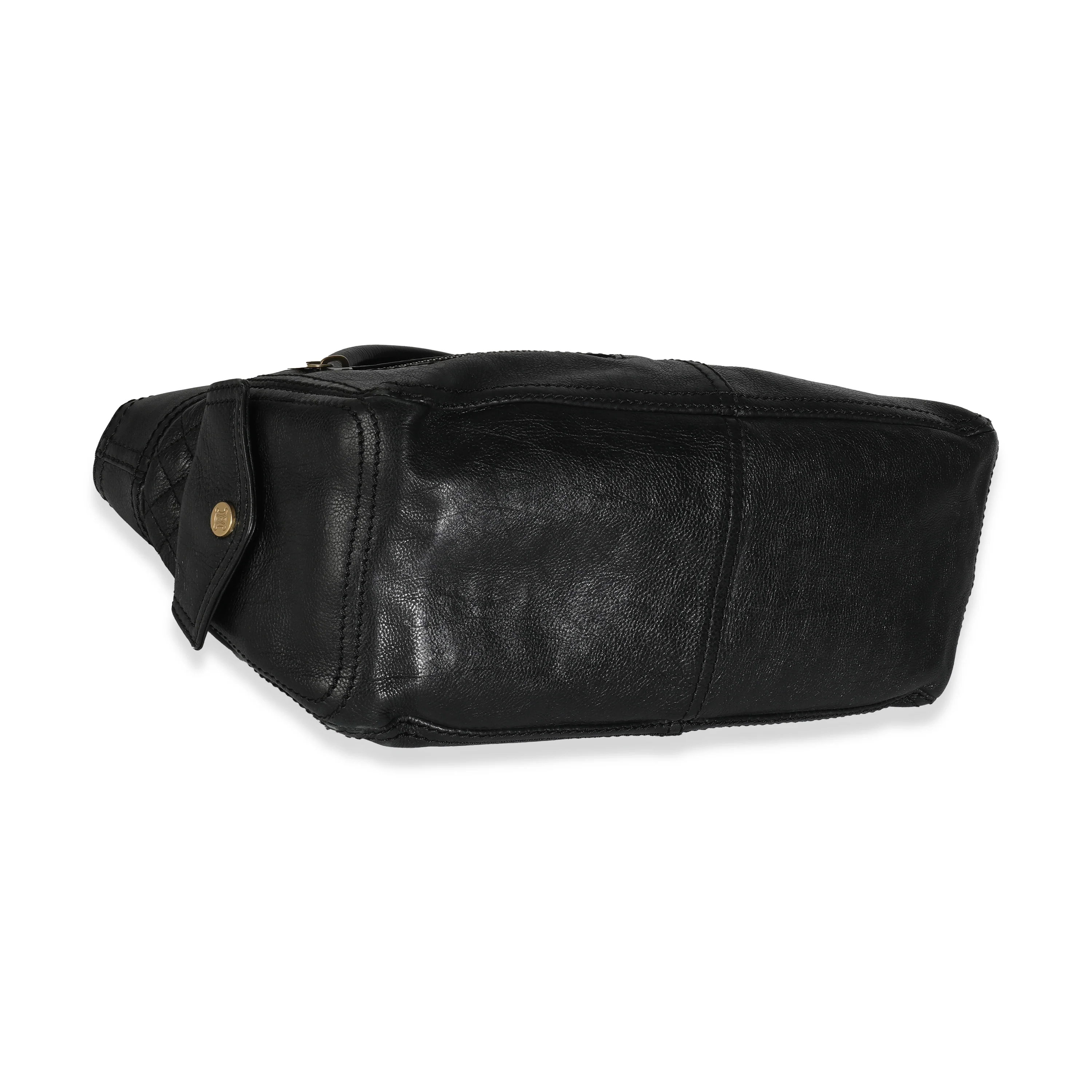 Vintage Black Leather Front Pocket Boogie Bag - Image 6