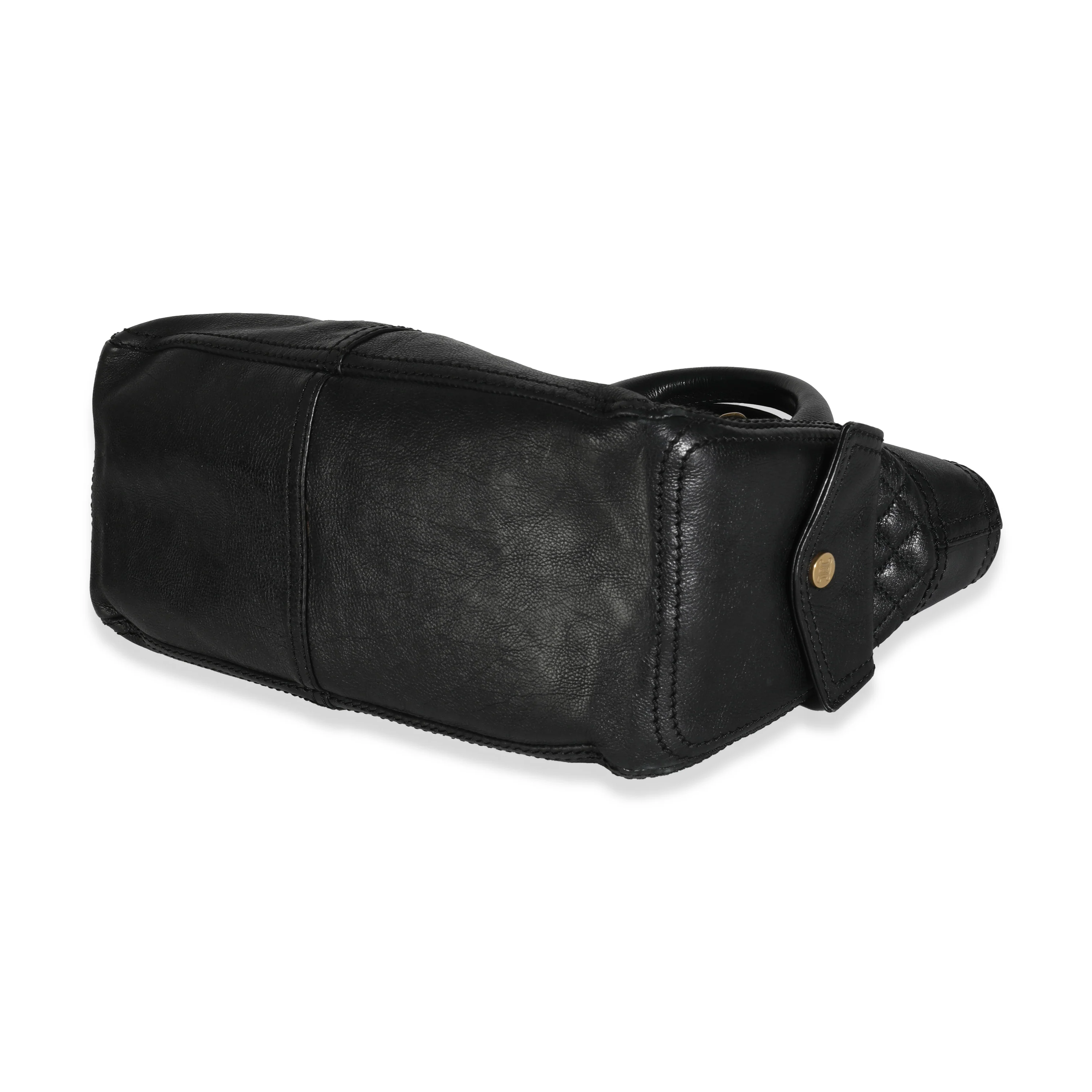Vintage Black Leather Front Pocket Boogie Bag - Image 7