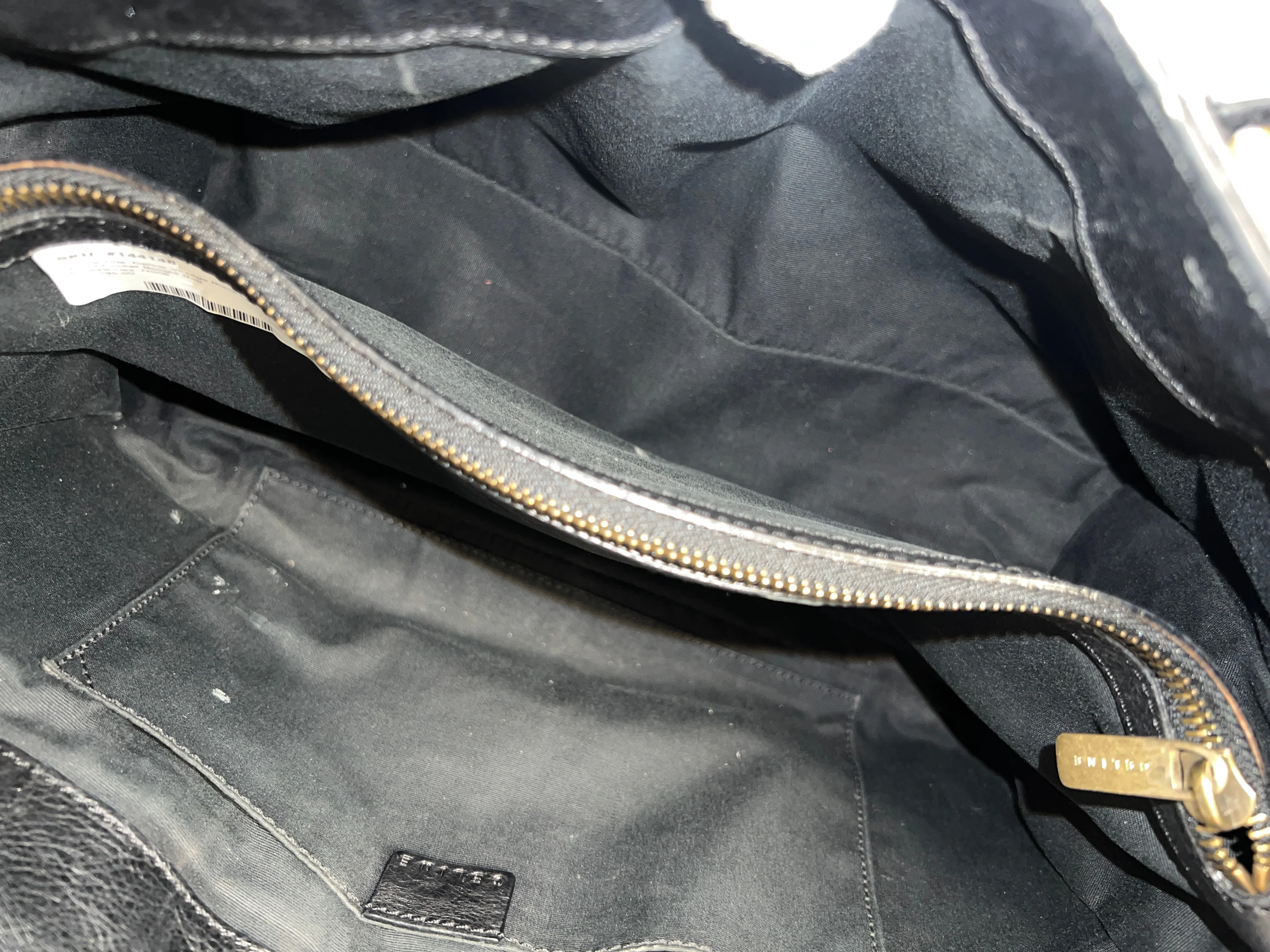 Vintage Black Leather Front Pocket Boogie Bag - Image 9