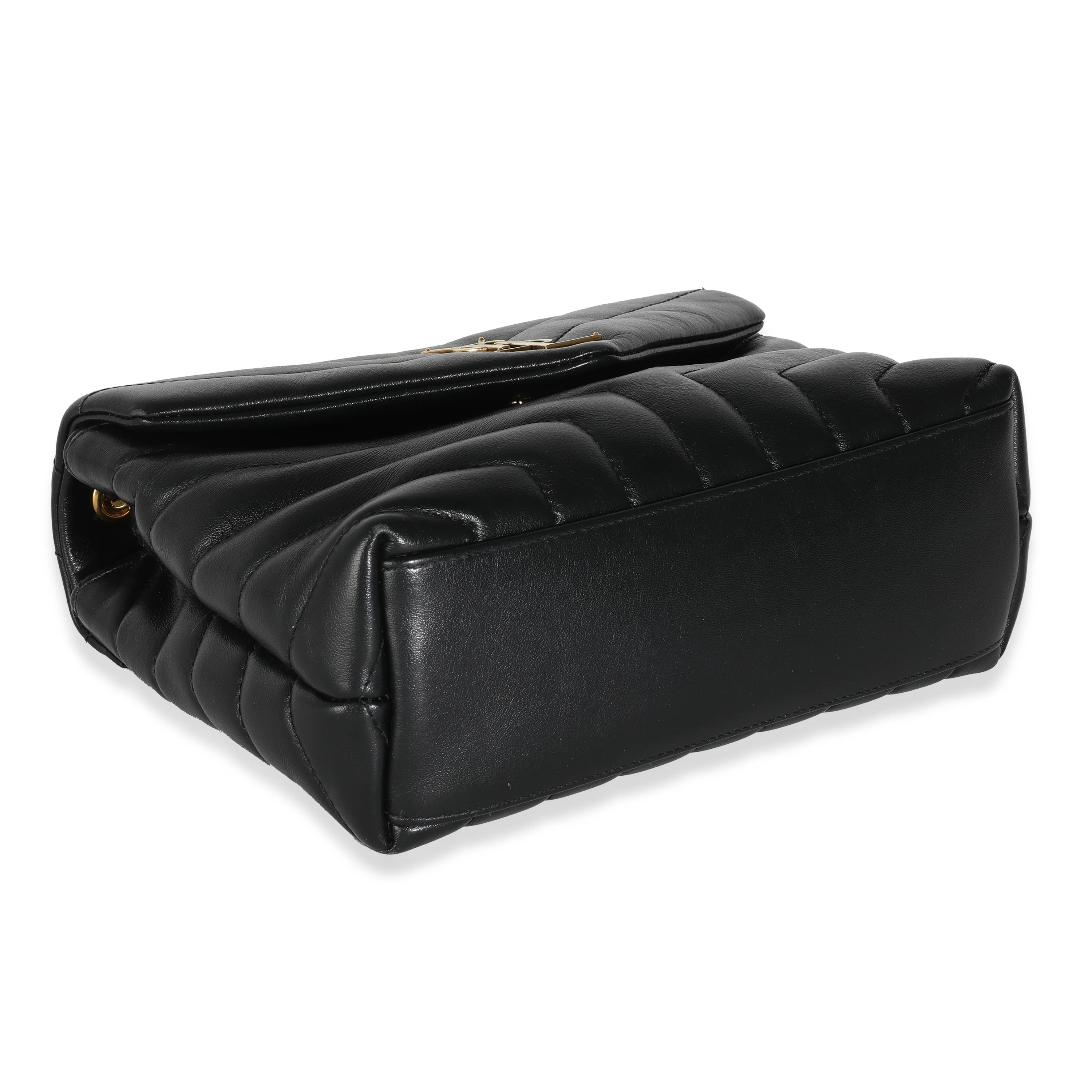 Black Chevron Calfskin Y Quilted Monogram Small Loulou - Image 6