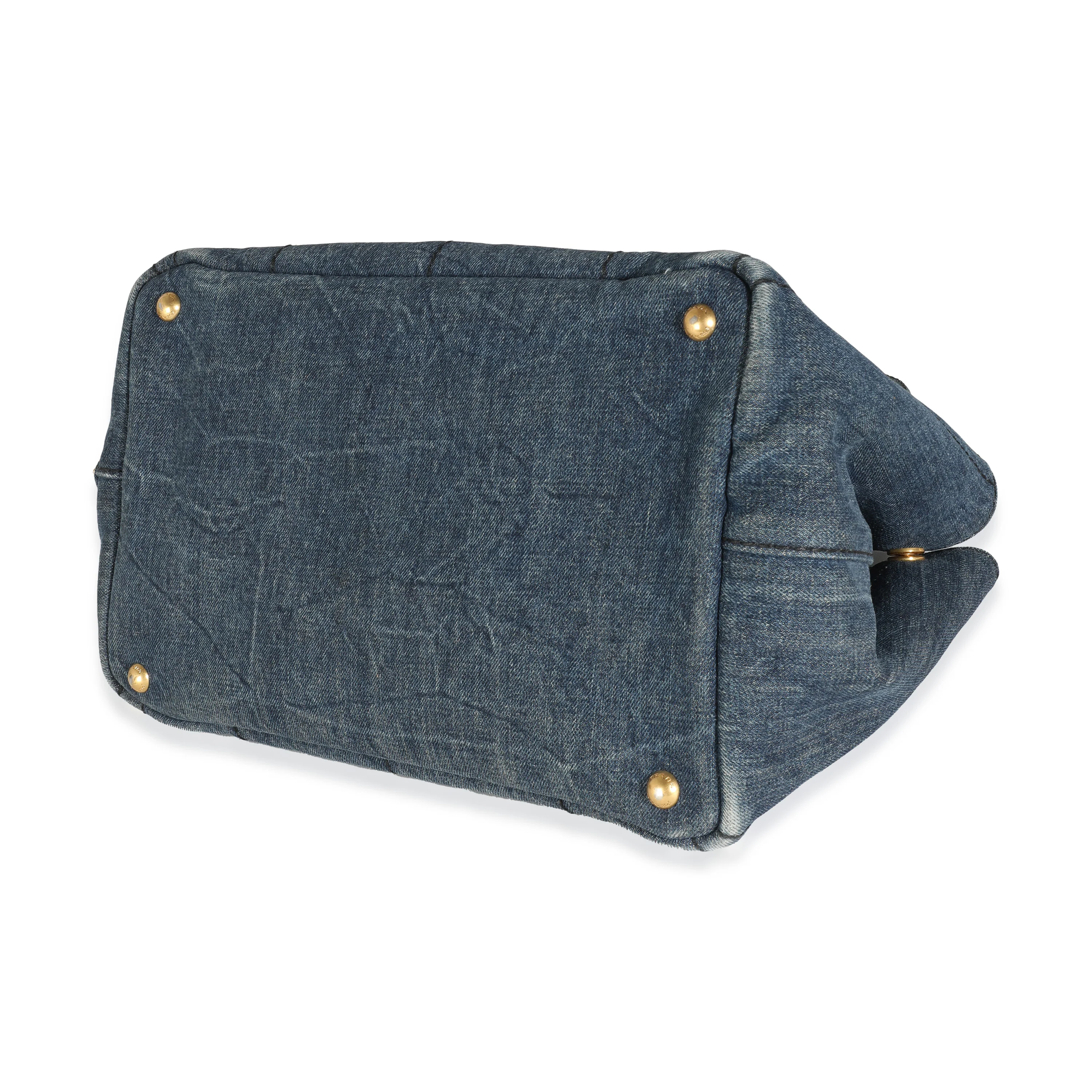 Blue Denim Medium Canapa Tote - Image 7
