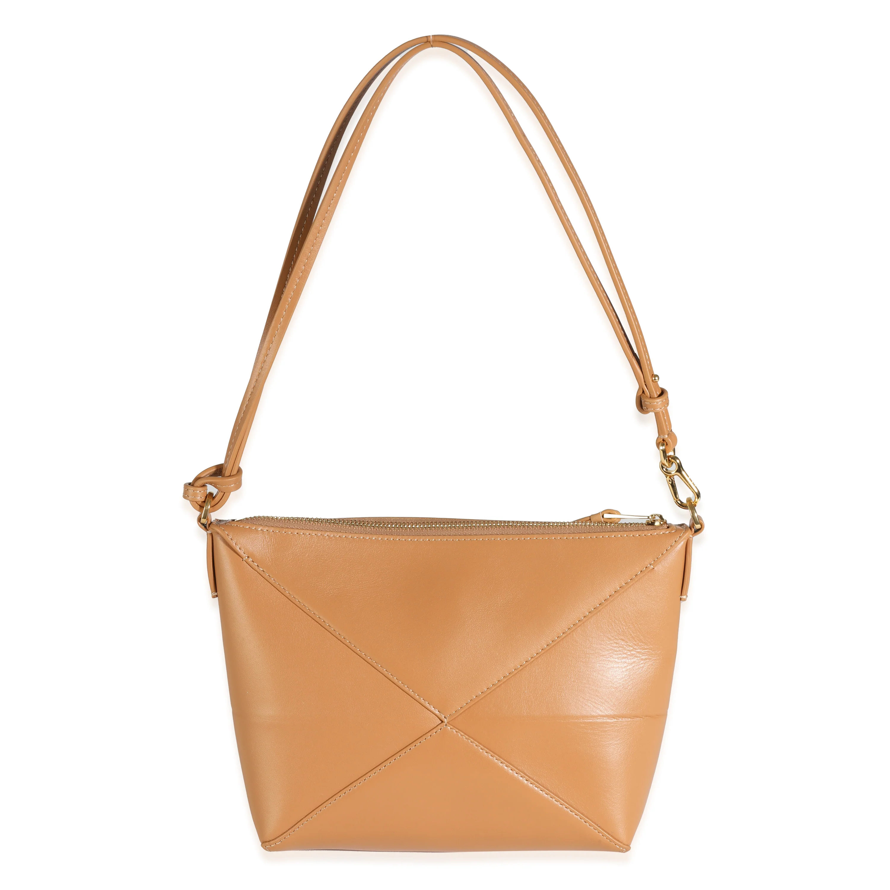 Warm Dessert Calfskin Puzzle Fold Pouch - Image 4