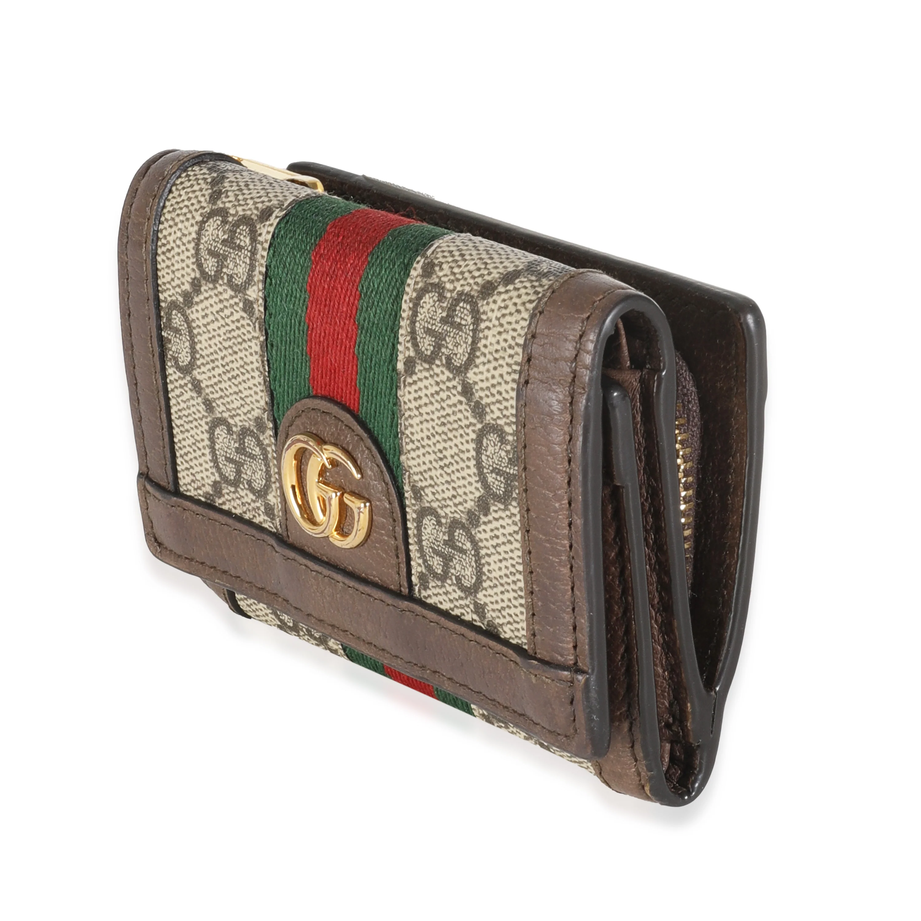 Beige GG Supreme Canvas Ophidia Trifold Wallet - Image 2