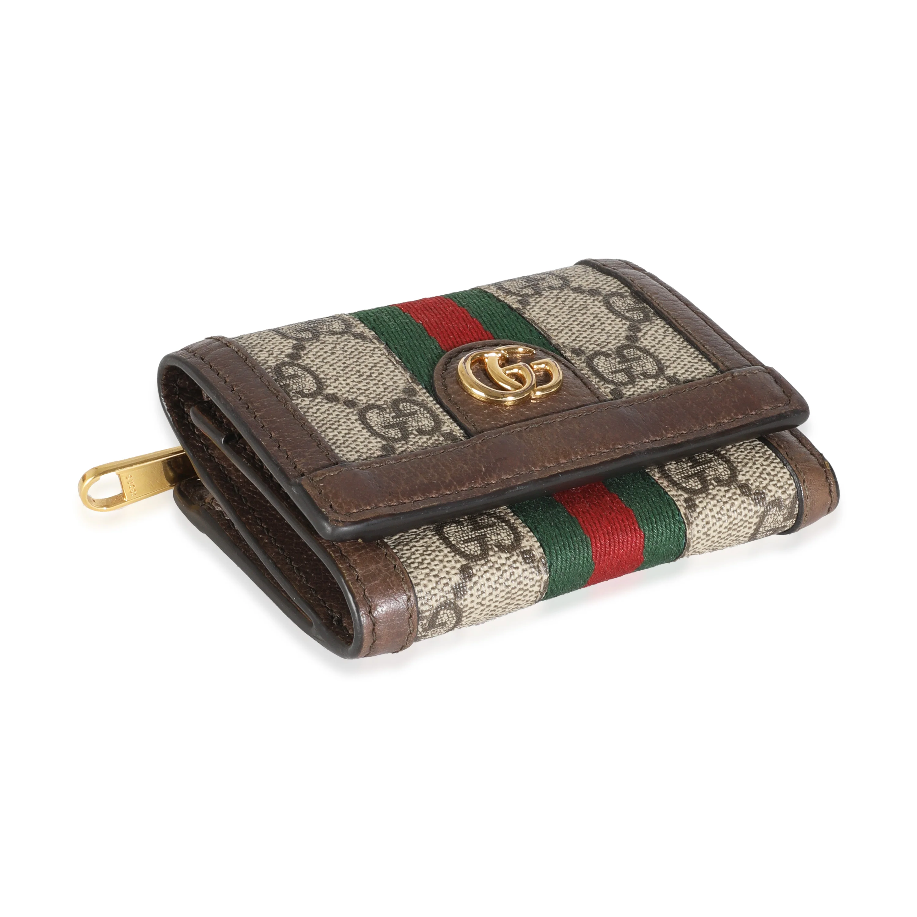 Beige GG Supreme Canvas Ophidia Trifold Wallet - Image 6