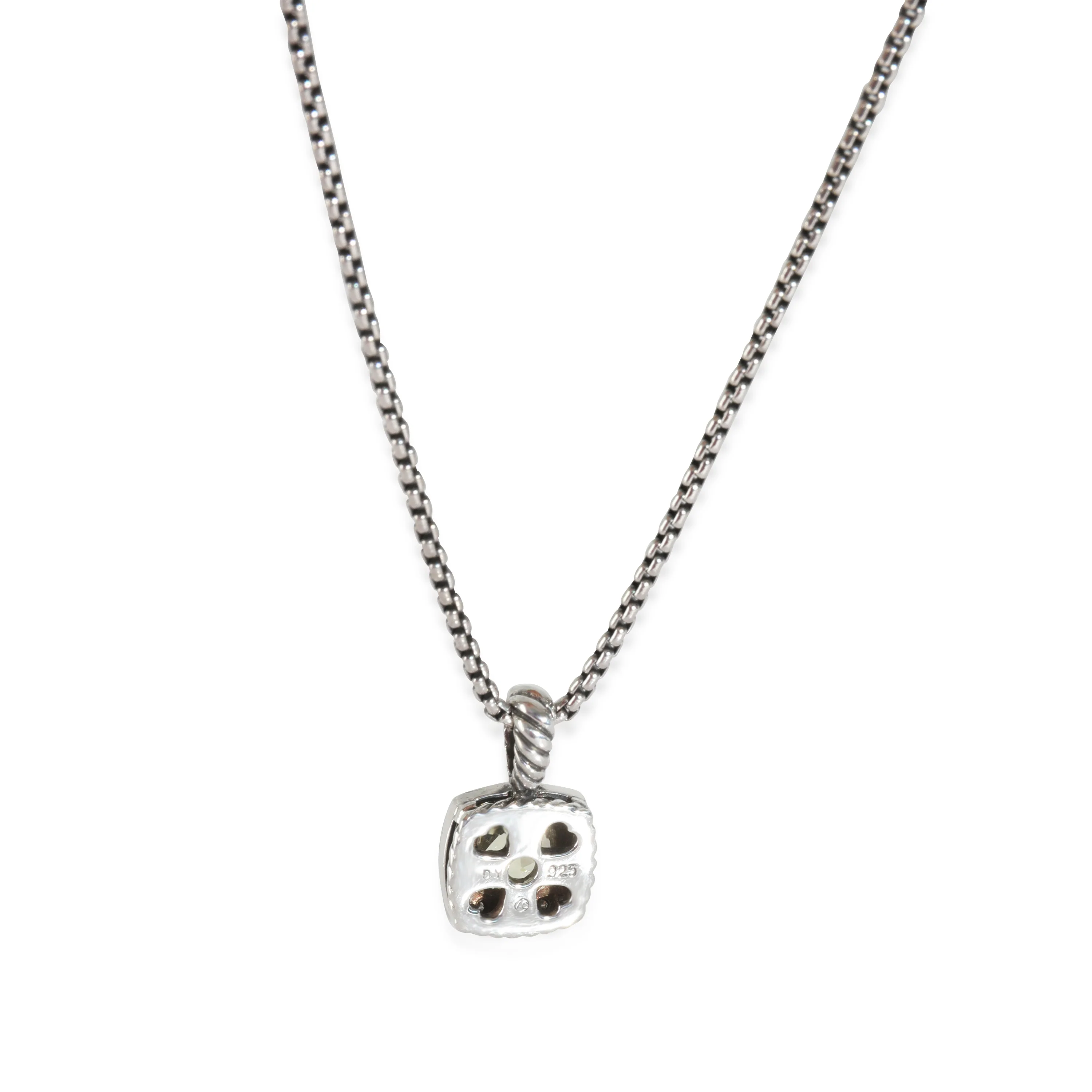 Albion Prasiolite Diamond Pendant in Sterling Silver 0.17 CTW - Image 3