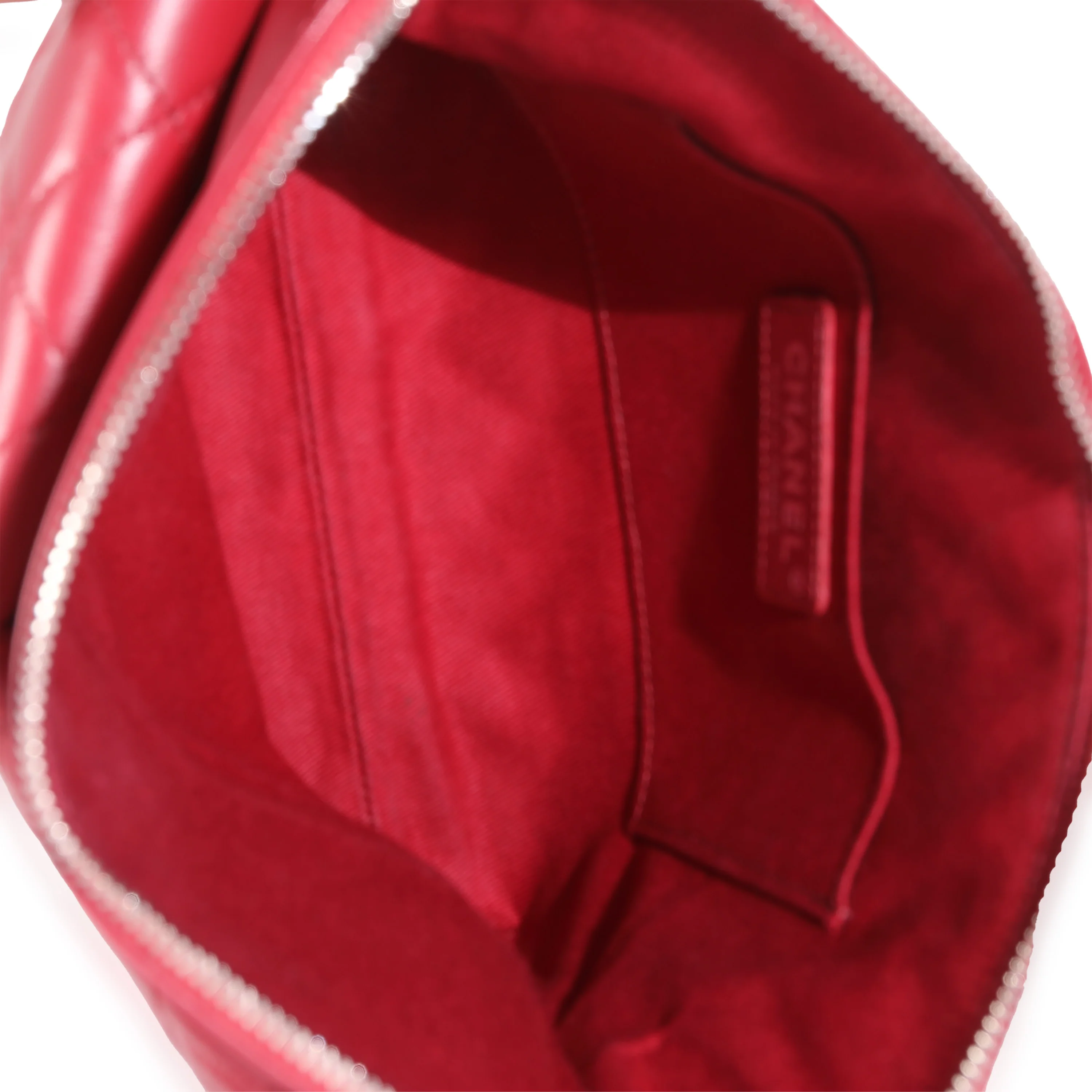 Burgundy Quilted Lambskin Front Pocket Camera Bag - Image 9