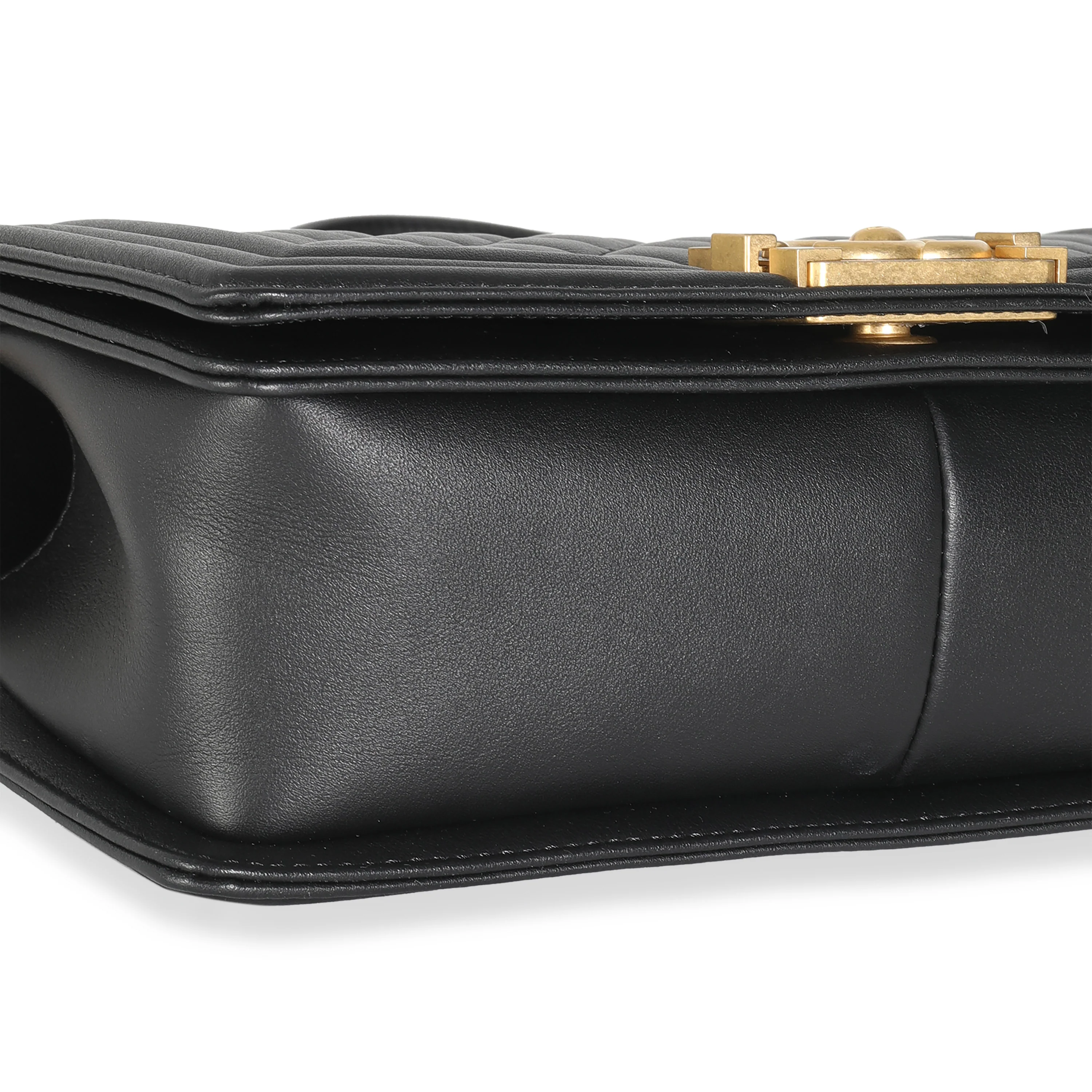 Black Quilted Calfskin Medium Boy Bag - Image 6