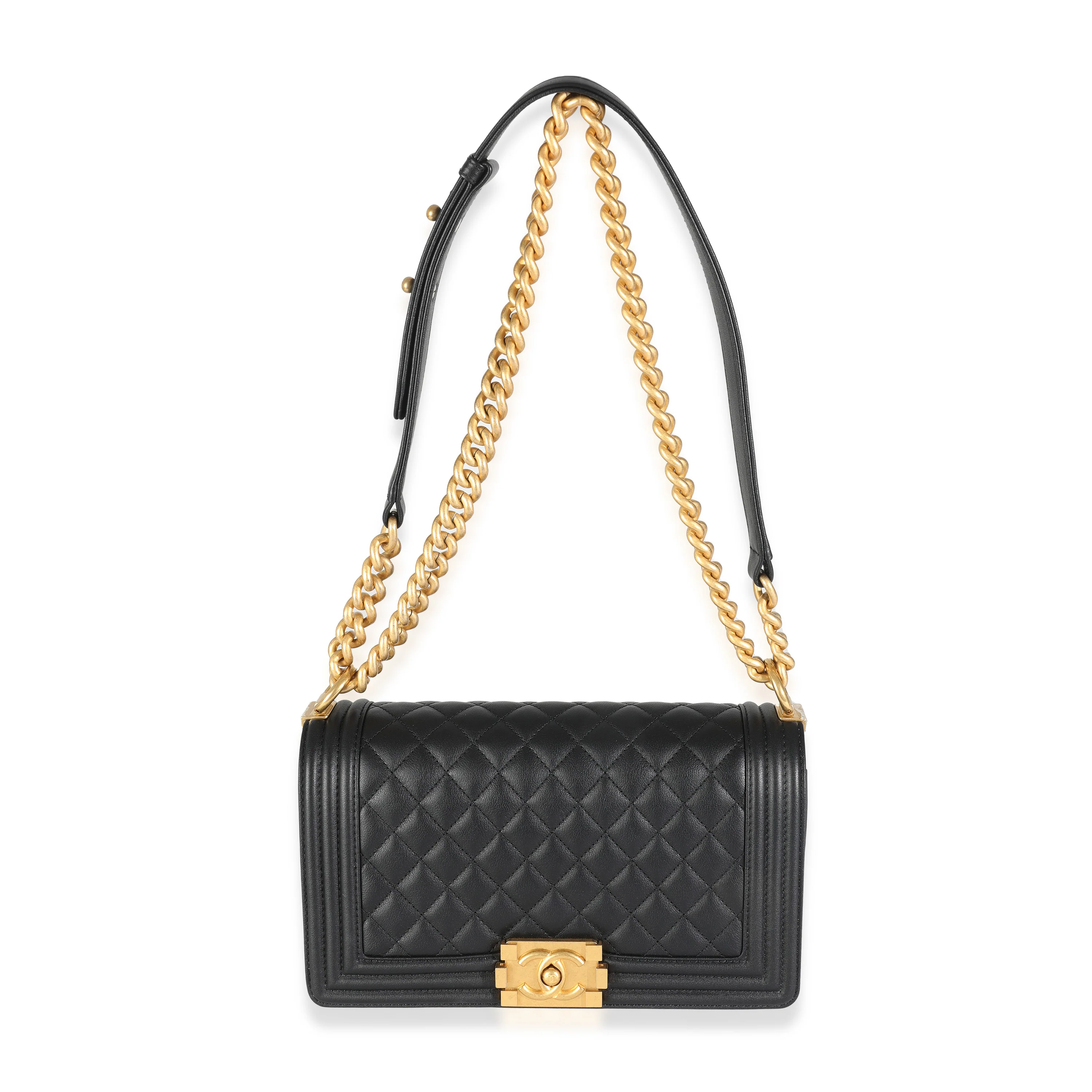Black Quilted Calfskin Medium Boy Bag - Image 8