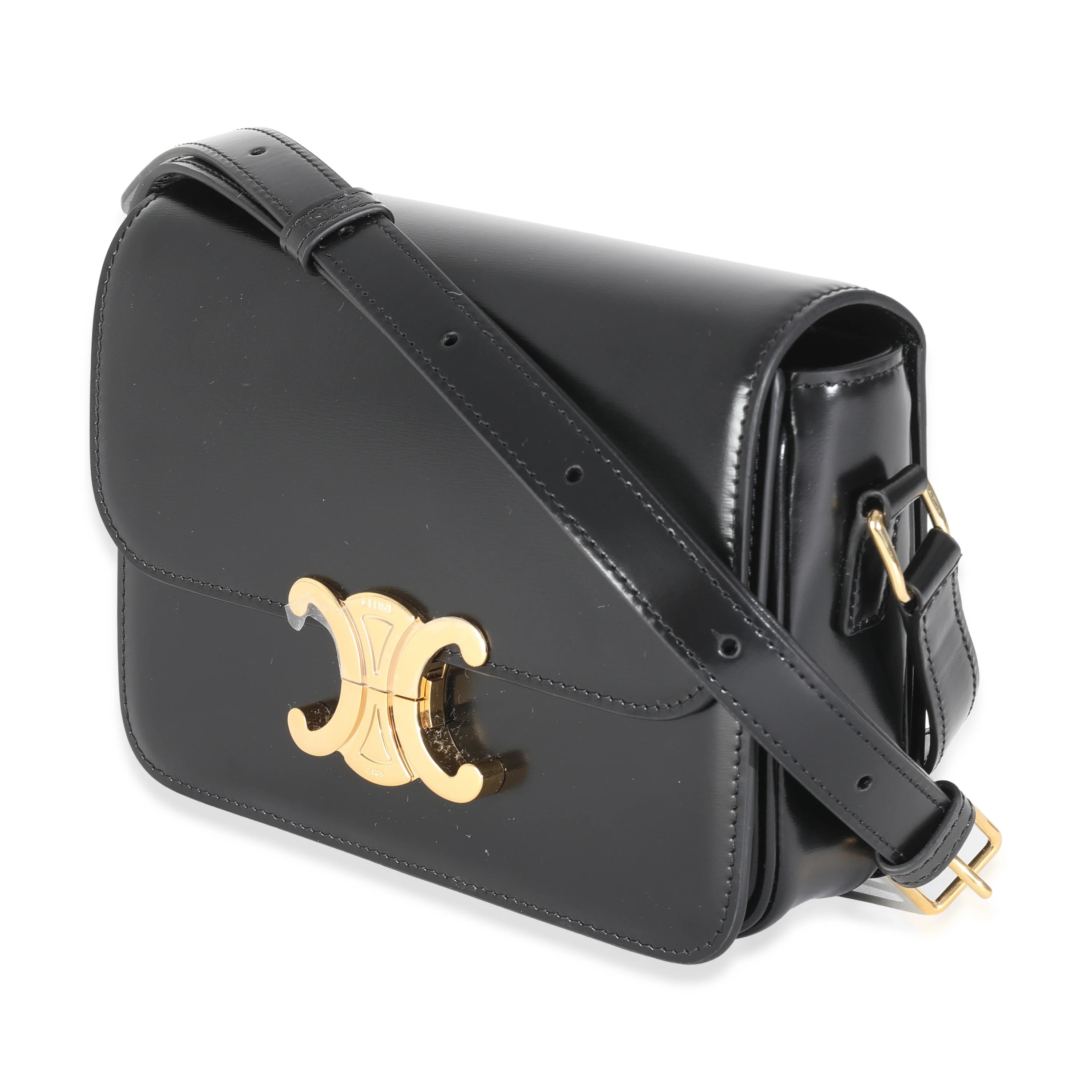 Black Shiny Calfskin Teen Triomphe Bag - Image 2