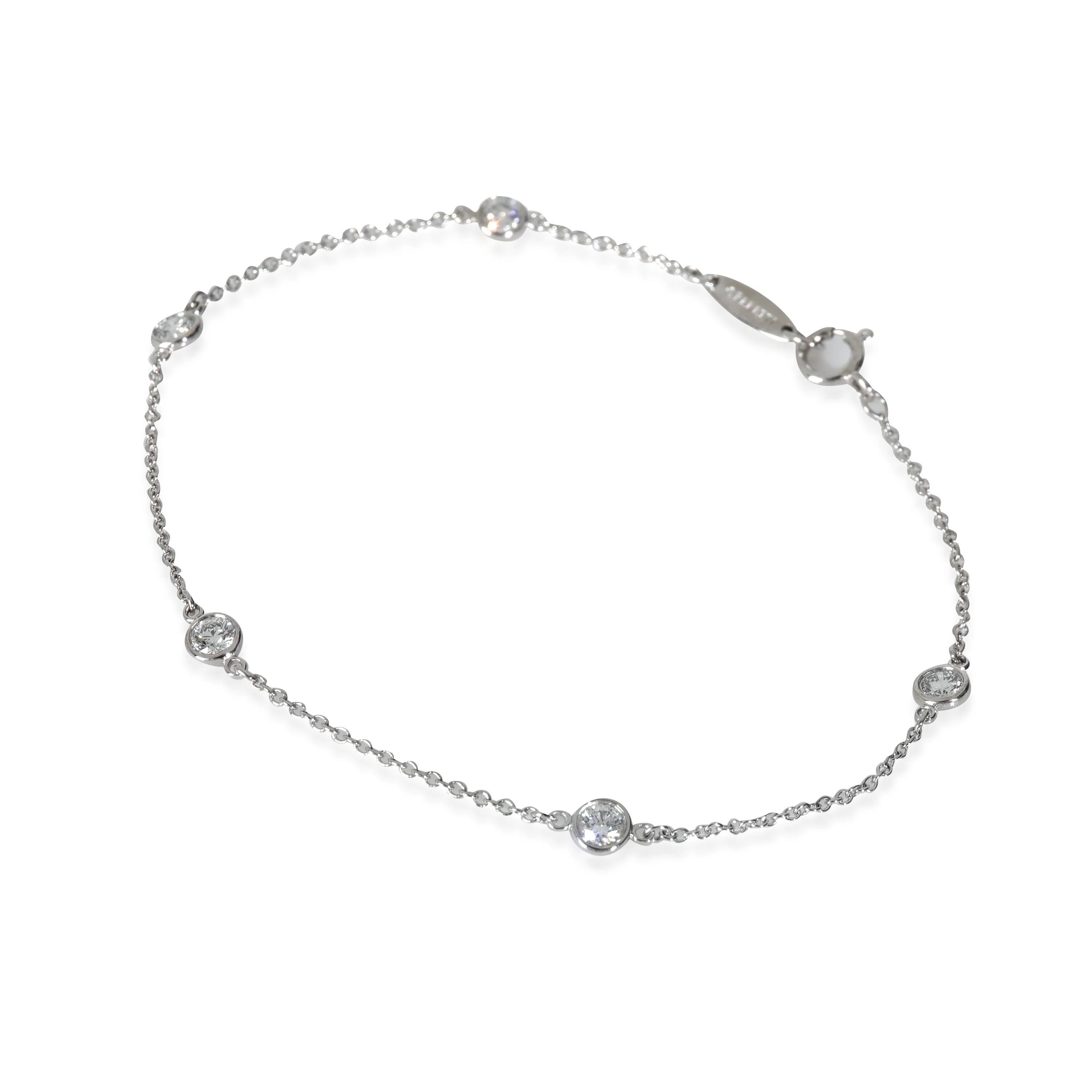 Elsa Peretti Diamond Bracelet in  Platinum 0.4 CTW - Image 2