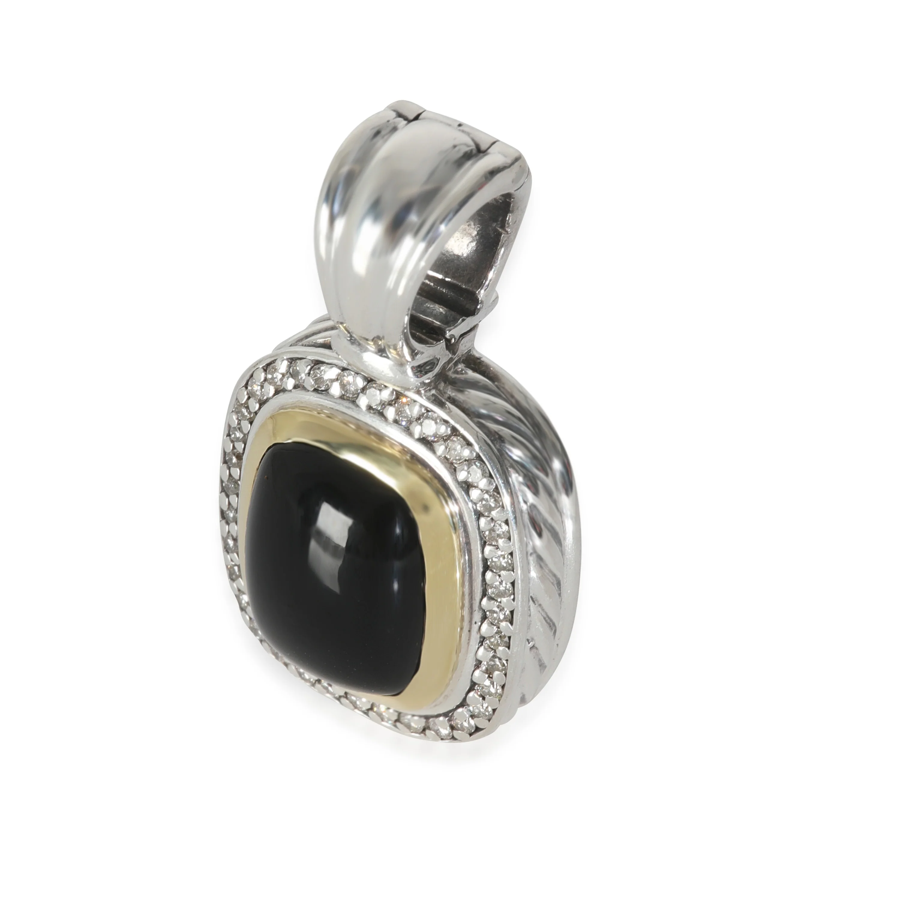 Albion Onyx Diamond Pendant in 18k Yellow Gold/Sterling Silver 0.33 - Image 2
