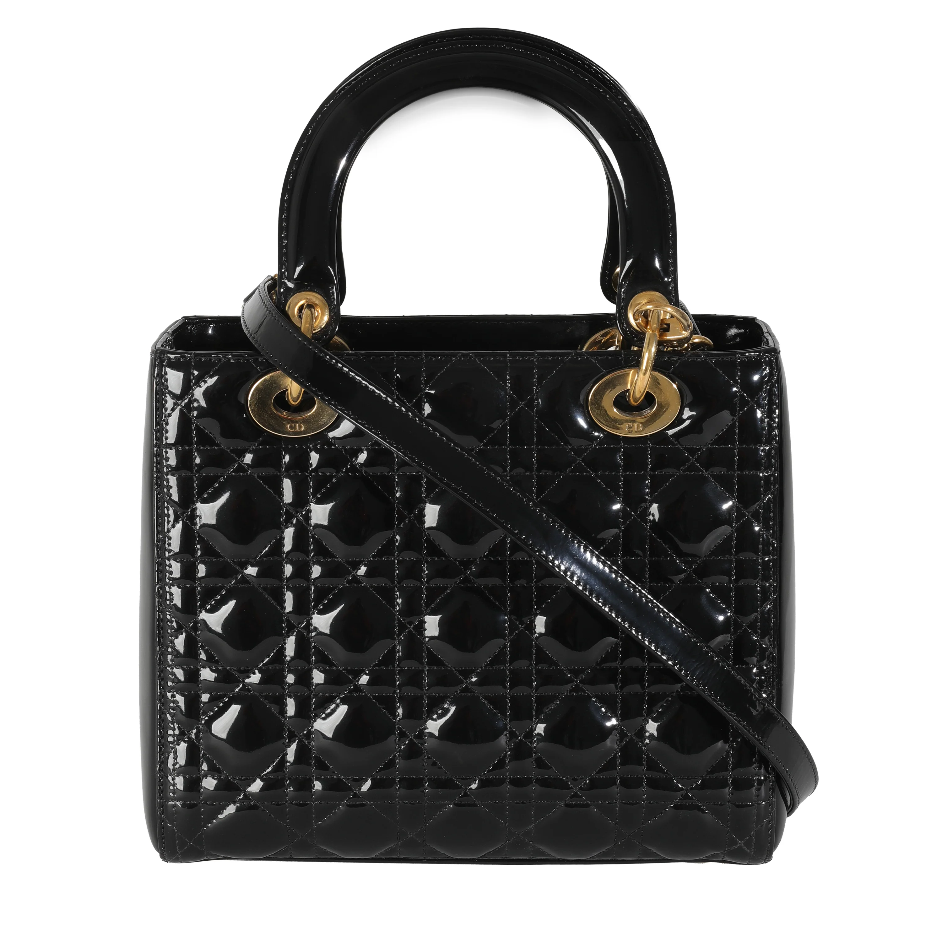 Black Patent Cannage Medium Lady Dior - Image 4