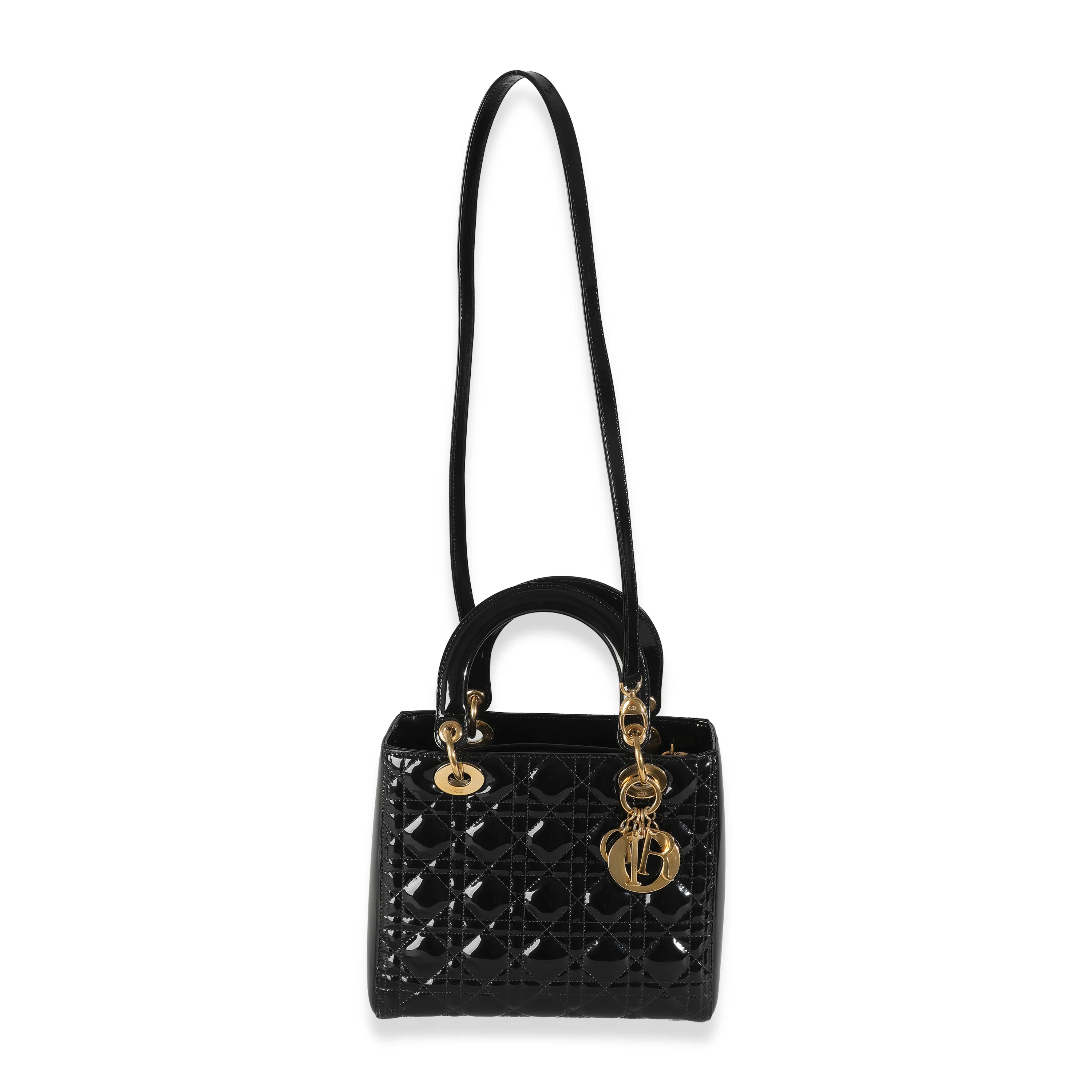 Black Patent Cannage Medium Lady Dior - Image 9