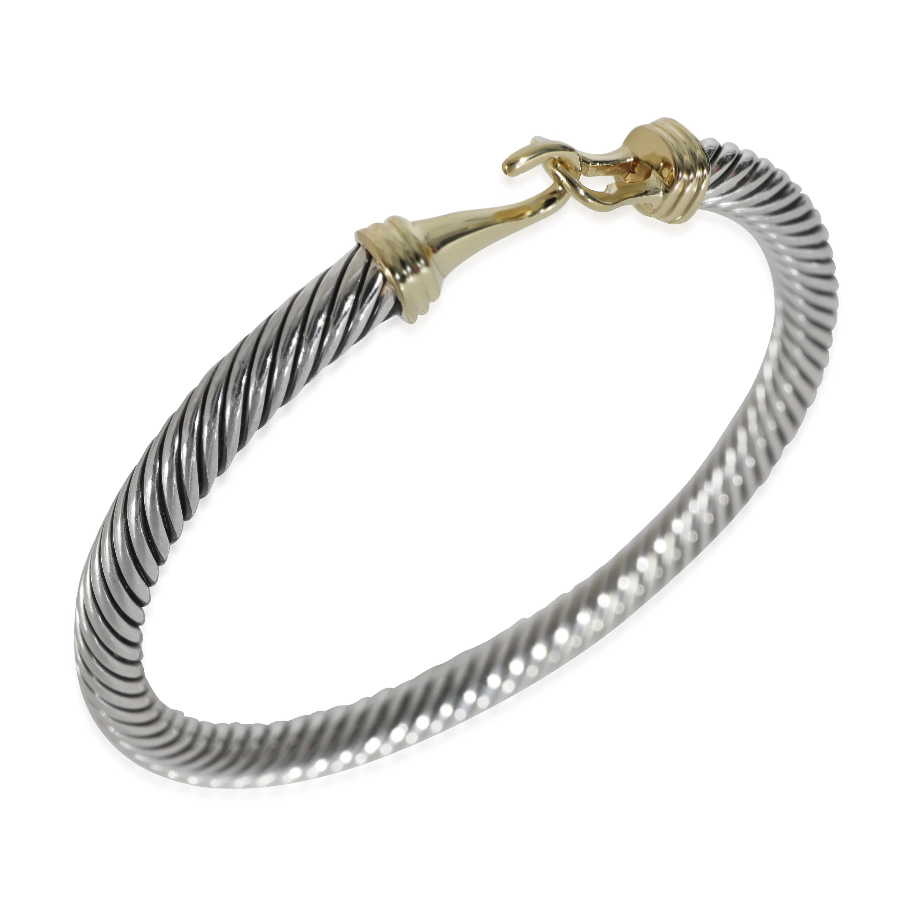 Cable Buckle Bracelet in 14k Yellow Gold/Sterling Silver - Image 2