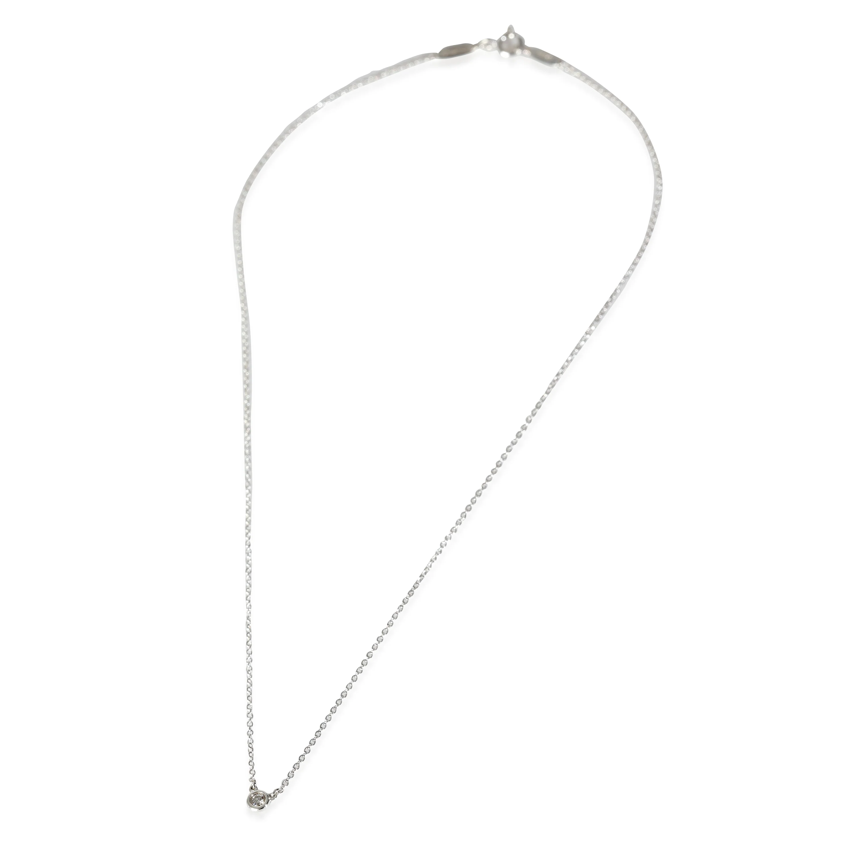 Elsa Peretti Diamond Necklace in Sterling Silver 0.03 CTW - Image 2
