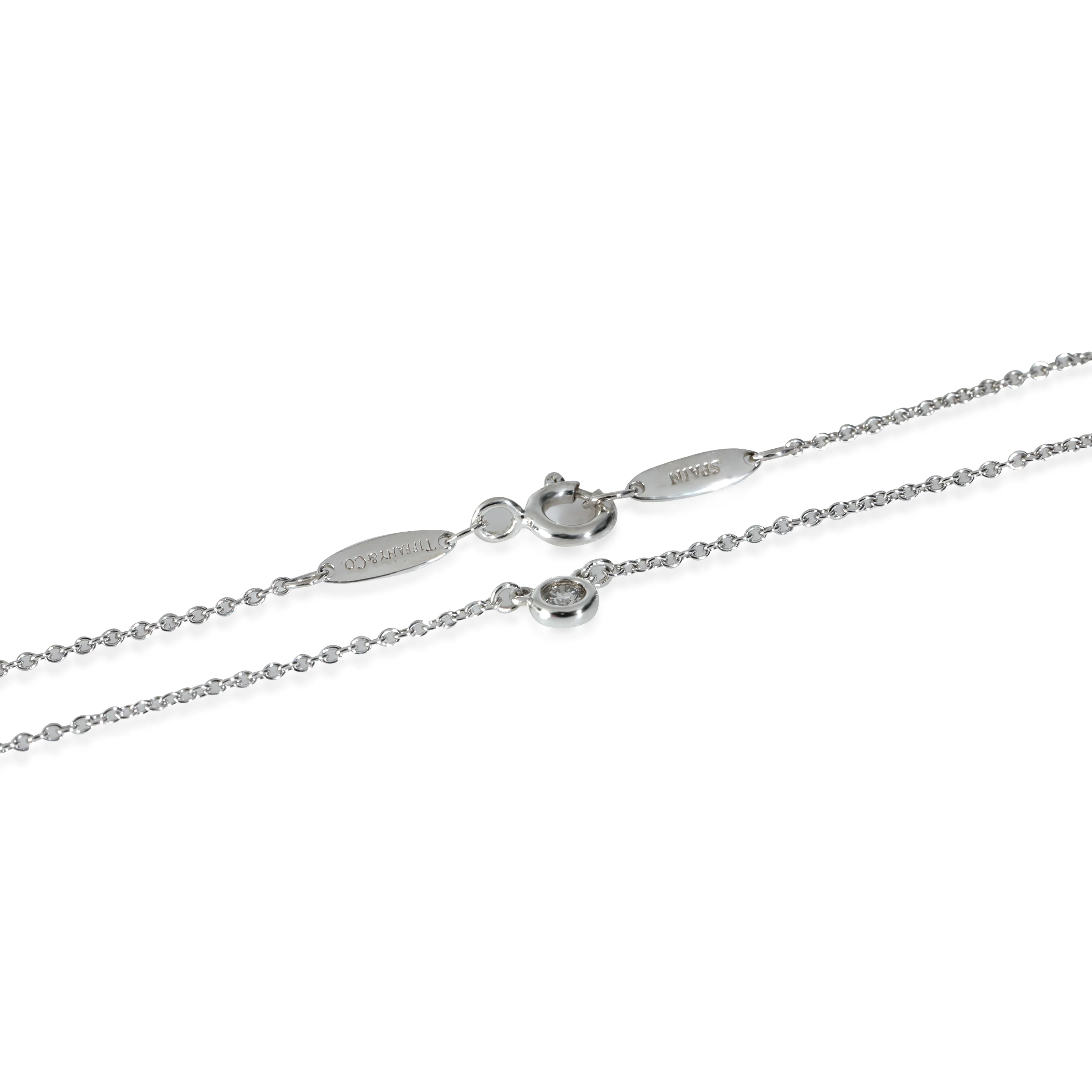 Elsa Peretti Diamond Necklace in Sterling Silver 0.03 CTW - Image 3