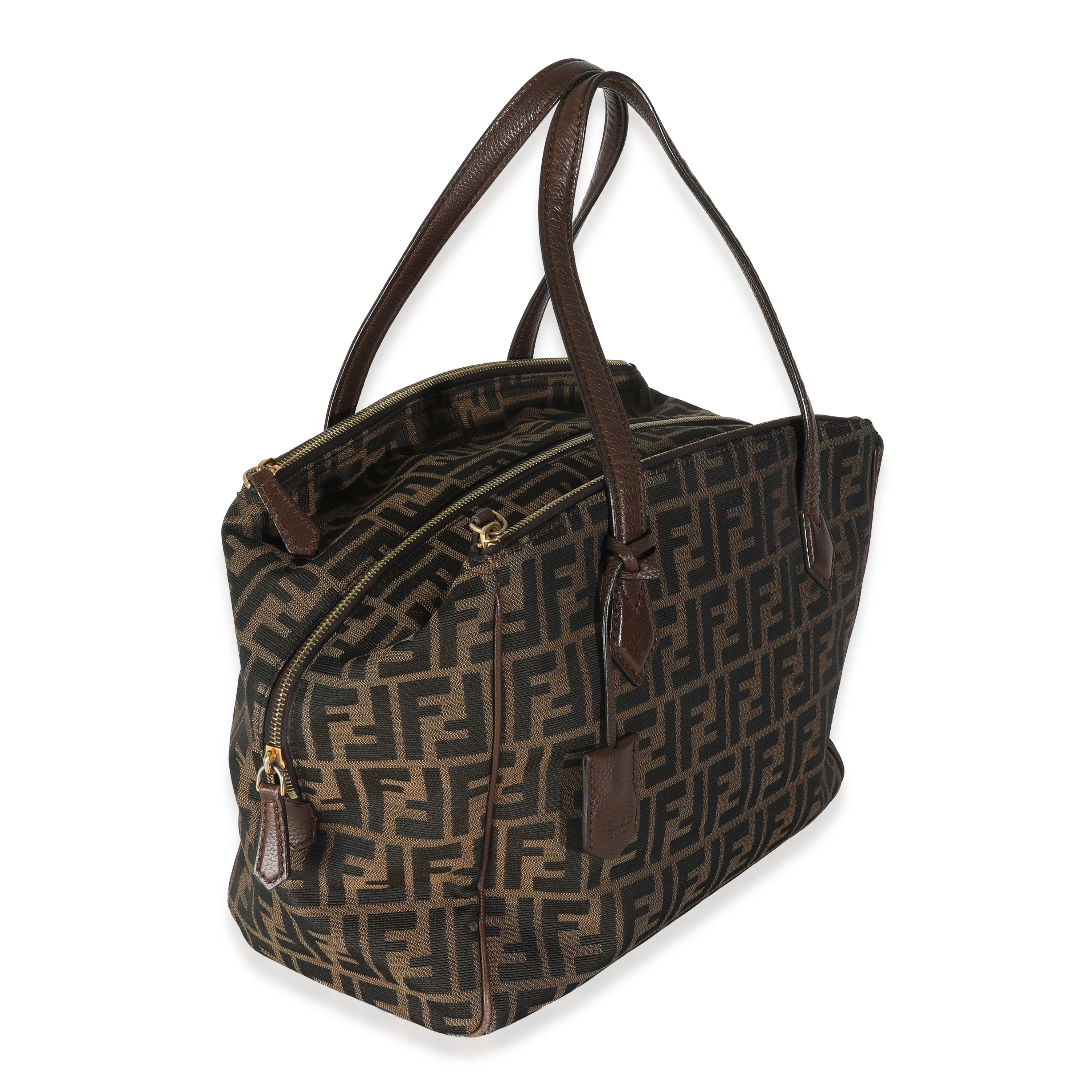 Tobacco Zucca Canvas Double Zip Boston Tote - Image 3