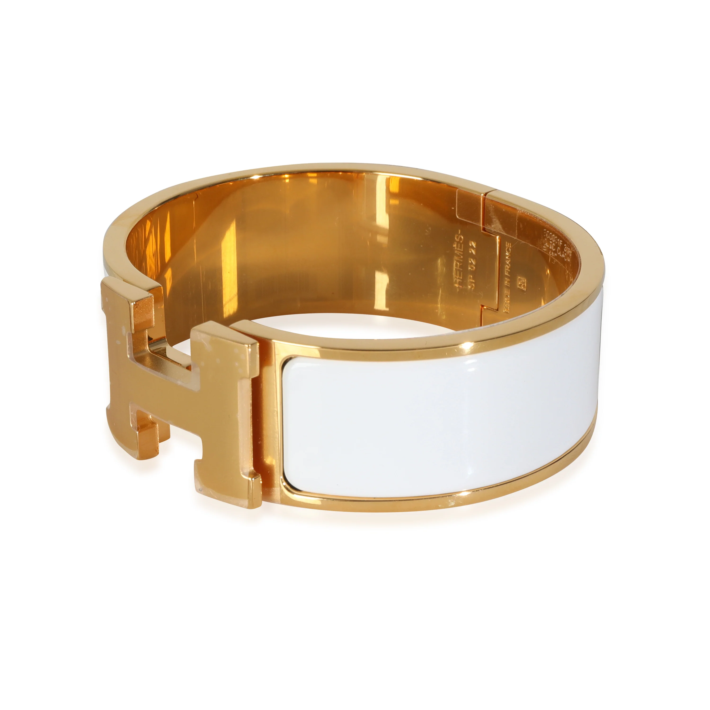 Hermes Clic Clac Bracelet In Blanco, PM - Image 2