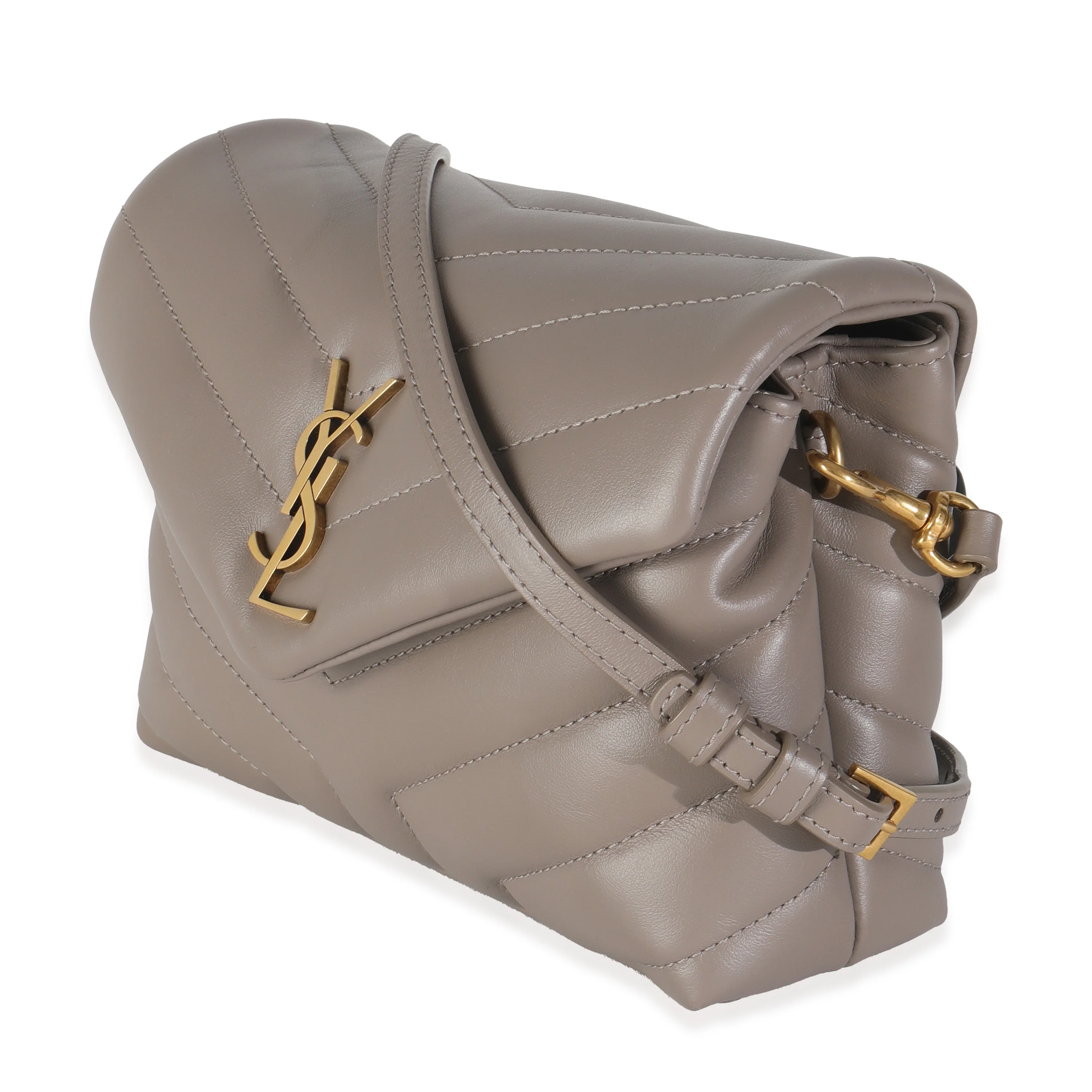 Greyish Brown Y Quilted Calfskin Toy Loulou Crossbody - Image 2
