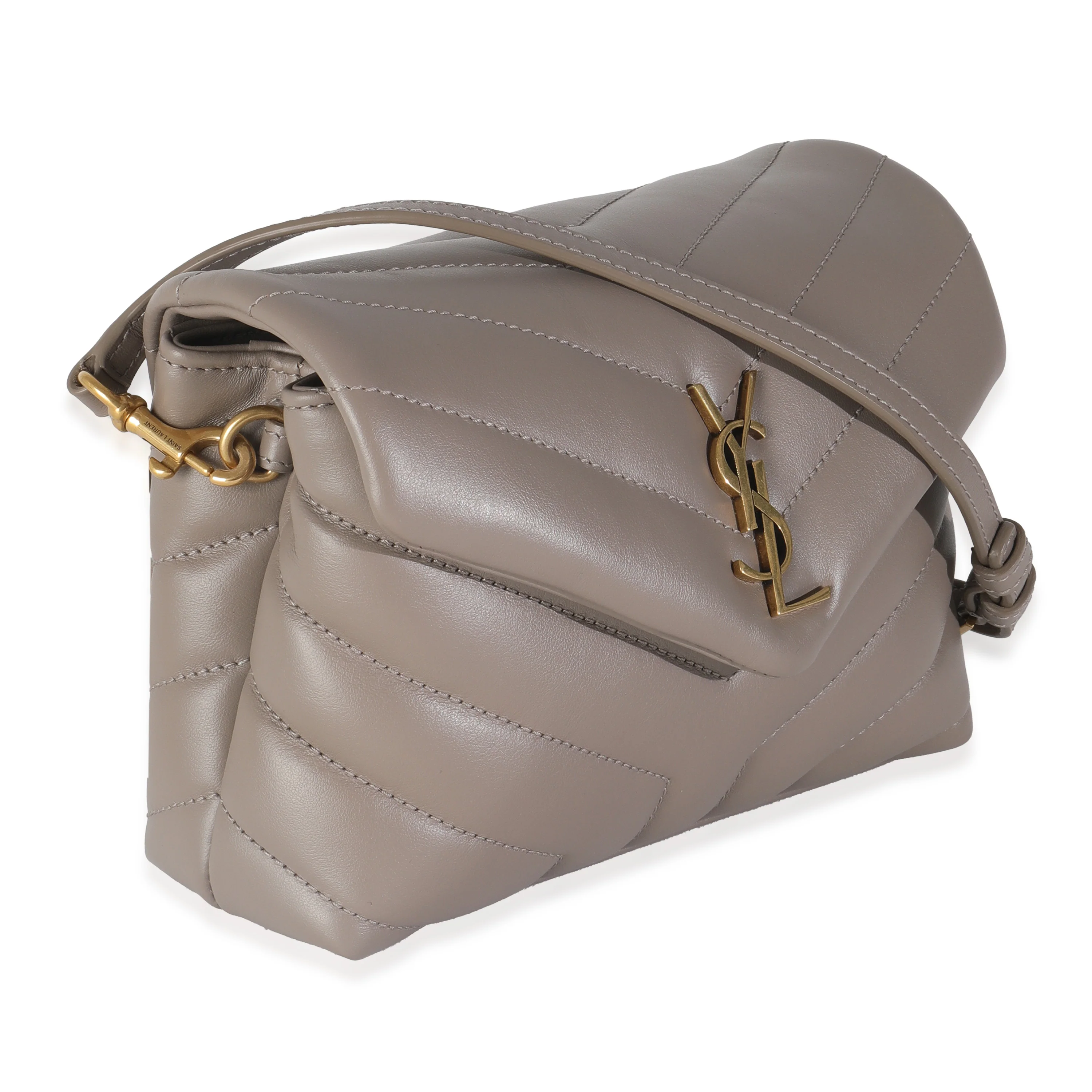 Greyish Brown Y Quilted Calfskin Toy Loulou Crossbody - Image 3