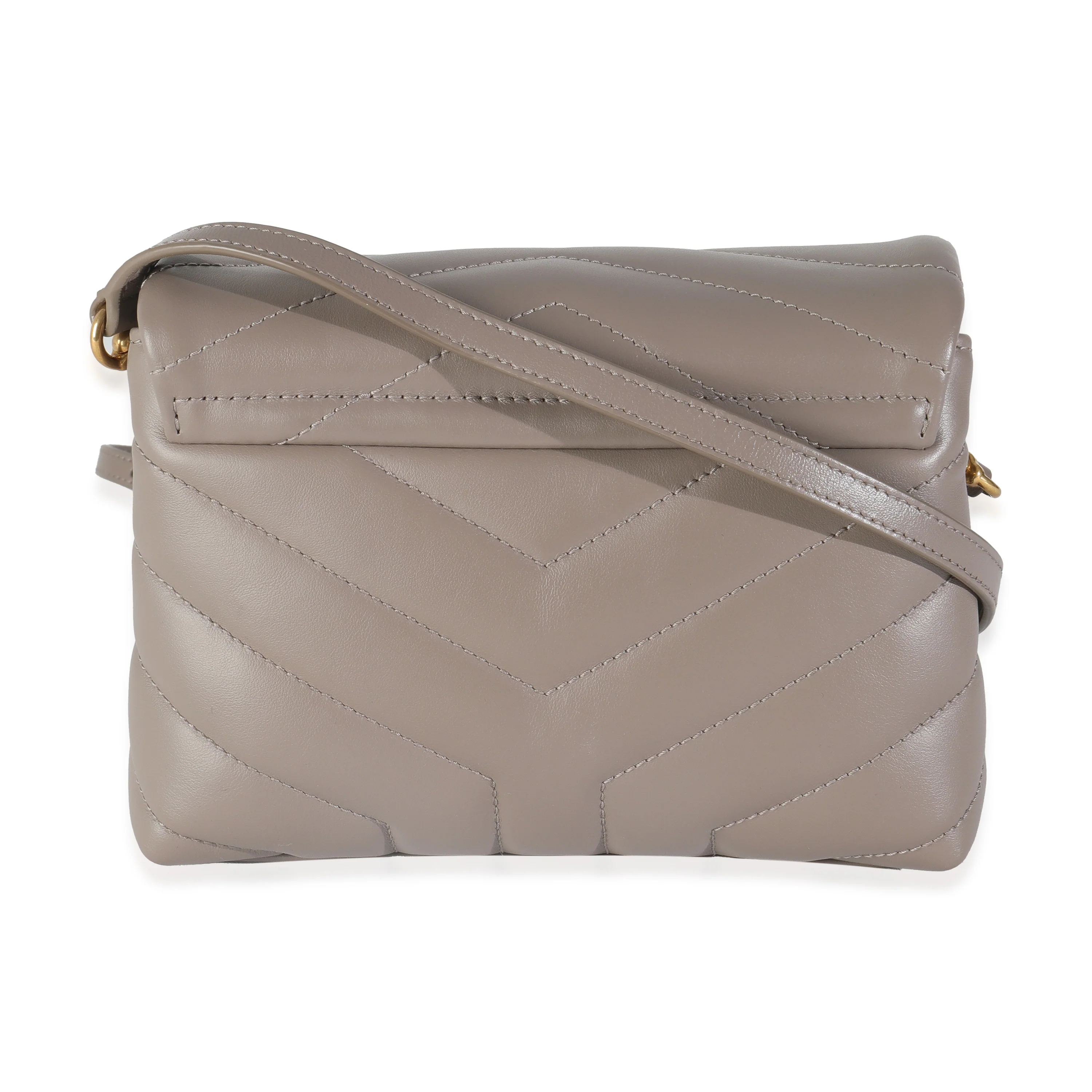 Greyish Brown Y Quilted Calfskin Toy Loulou Crossbody - Image 4