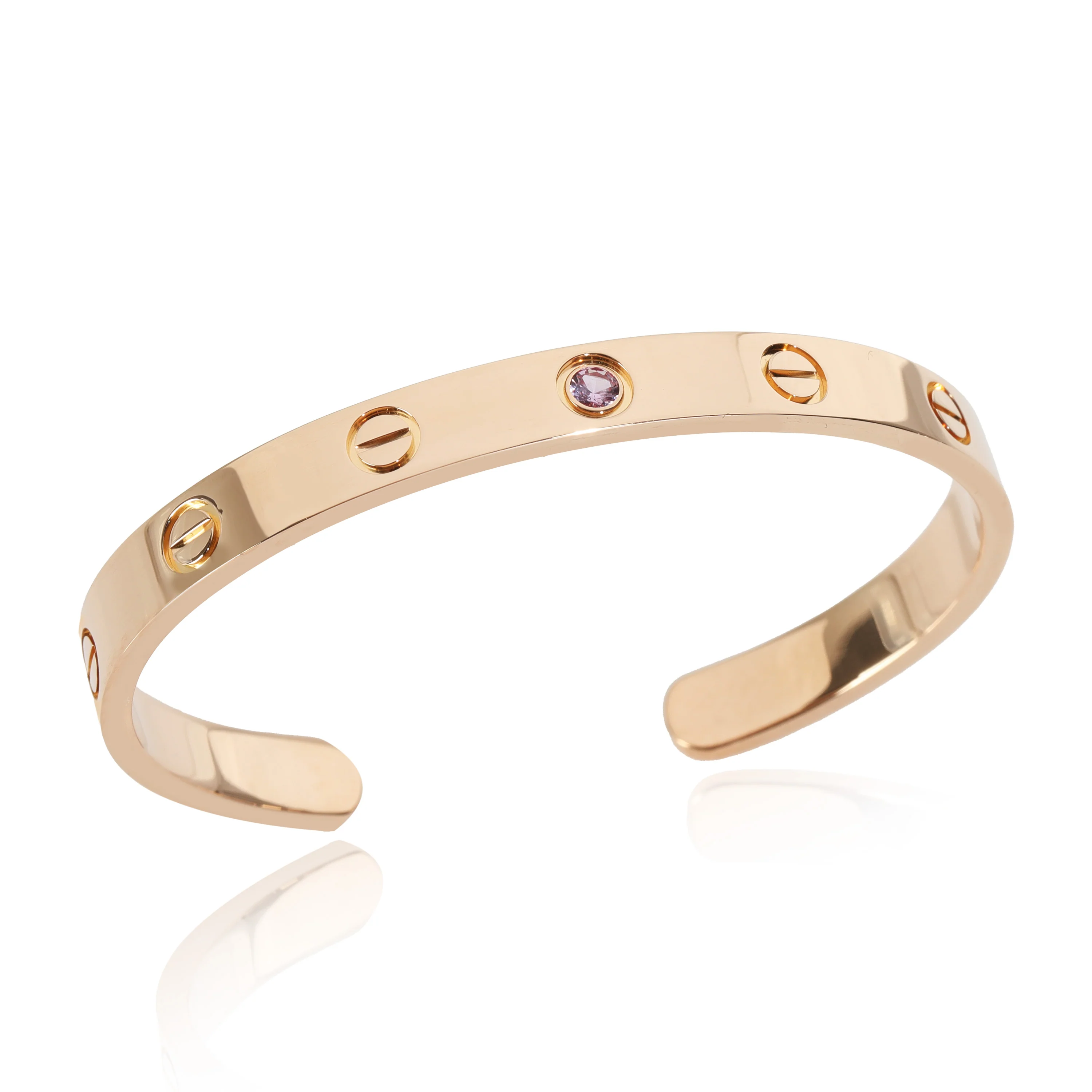 Love Cuff Bracelet, Sapphire (Rose Gold) - Image 3