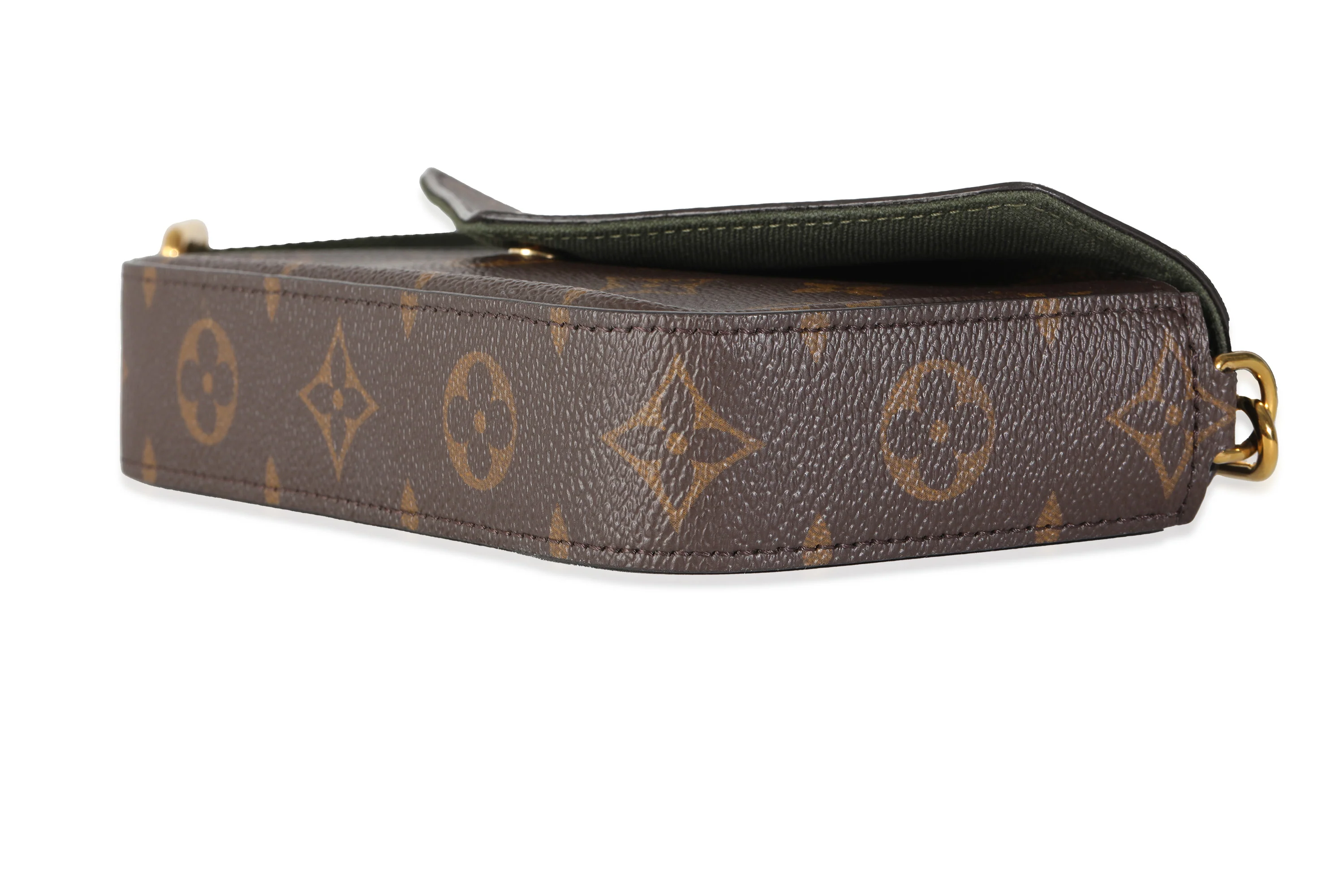 Khaki Monogram Canvas Felicie Strap & Go - Image 8