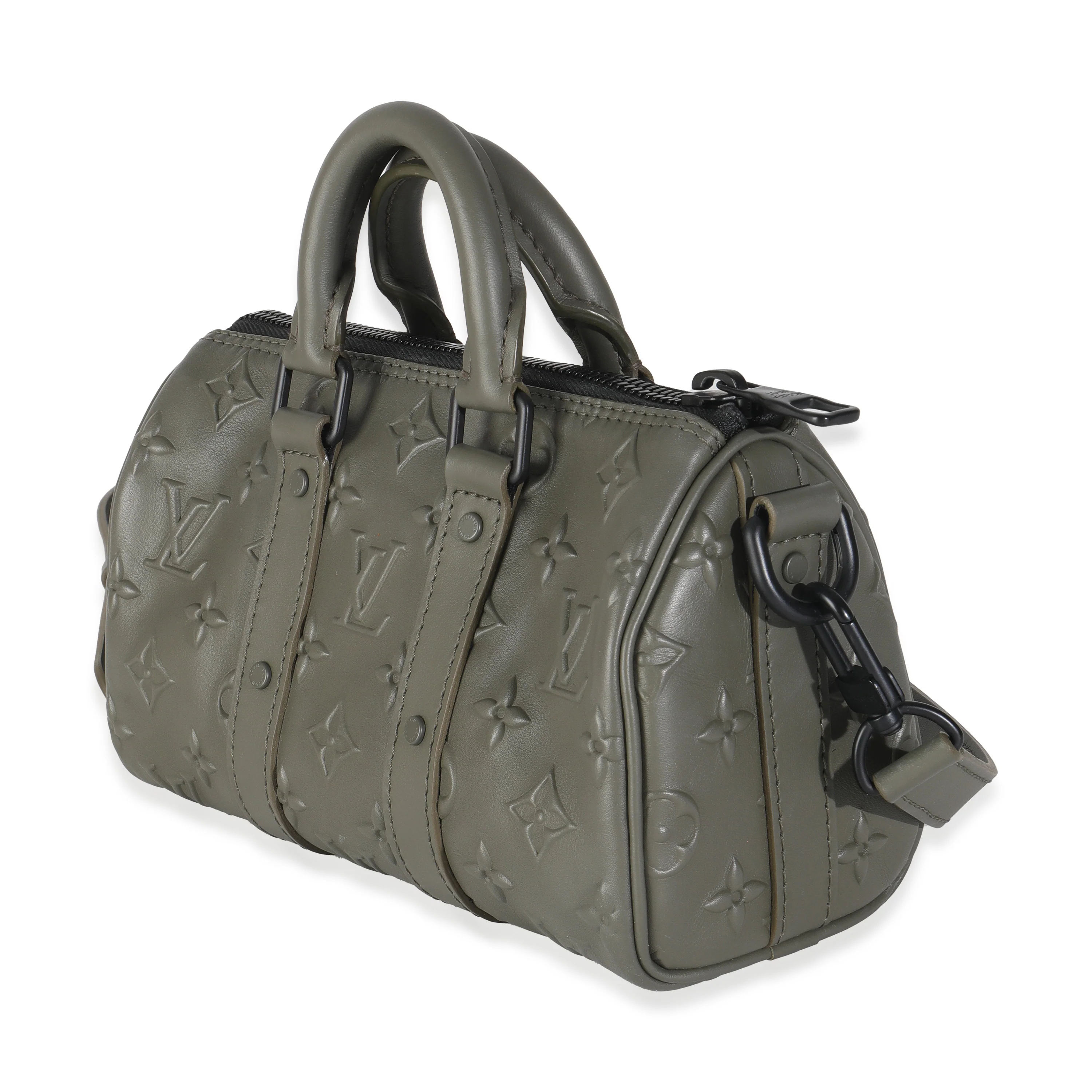 Khaki Embossed Monogram Seal Keepall XS - Image 2