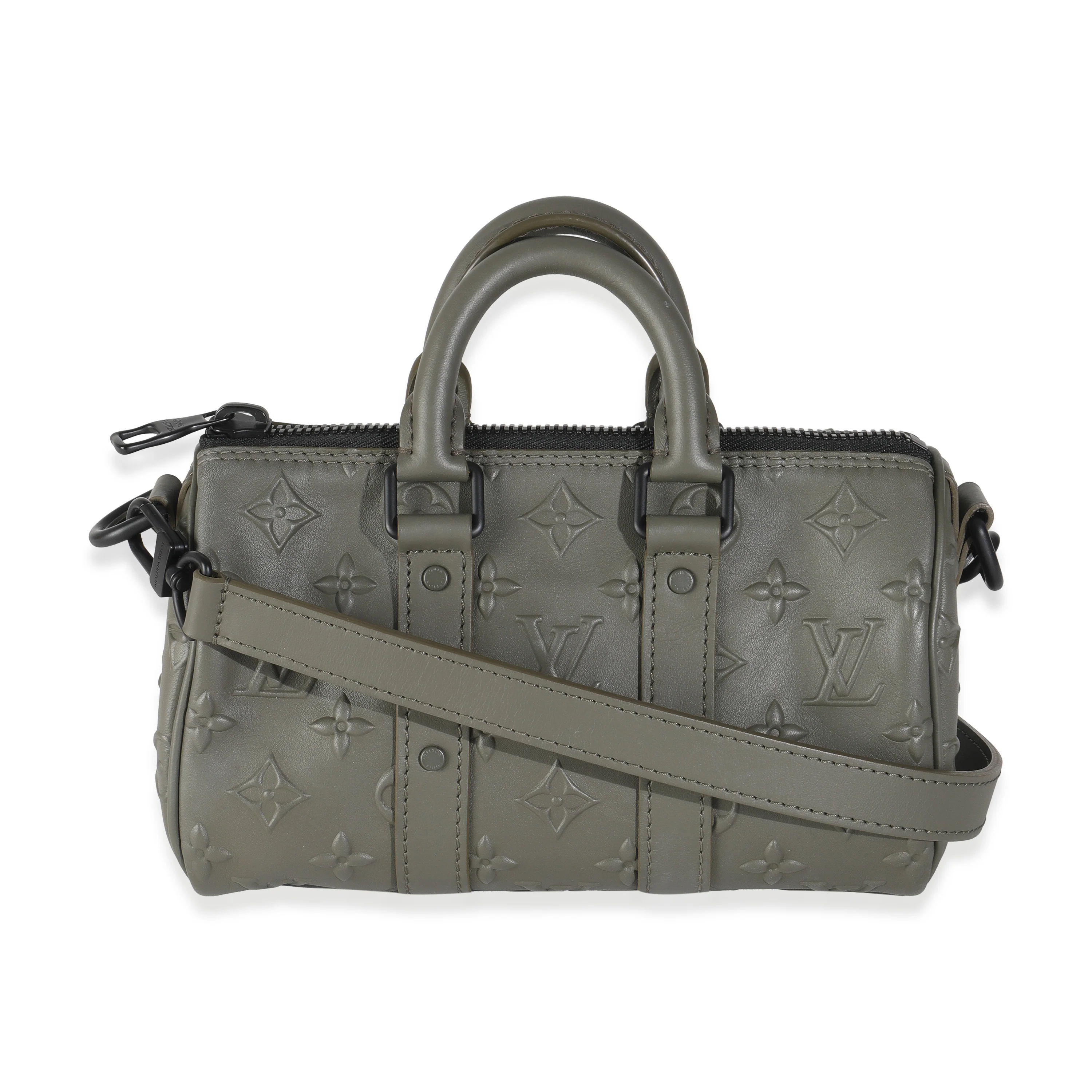 Khaki Embossed Monogram Seal Keepall XS - Image 4