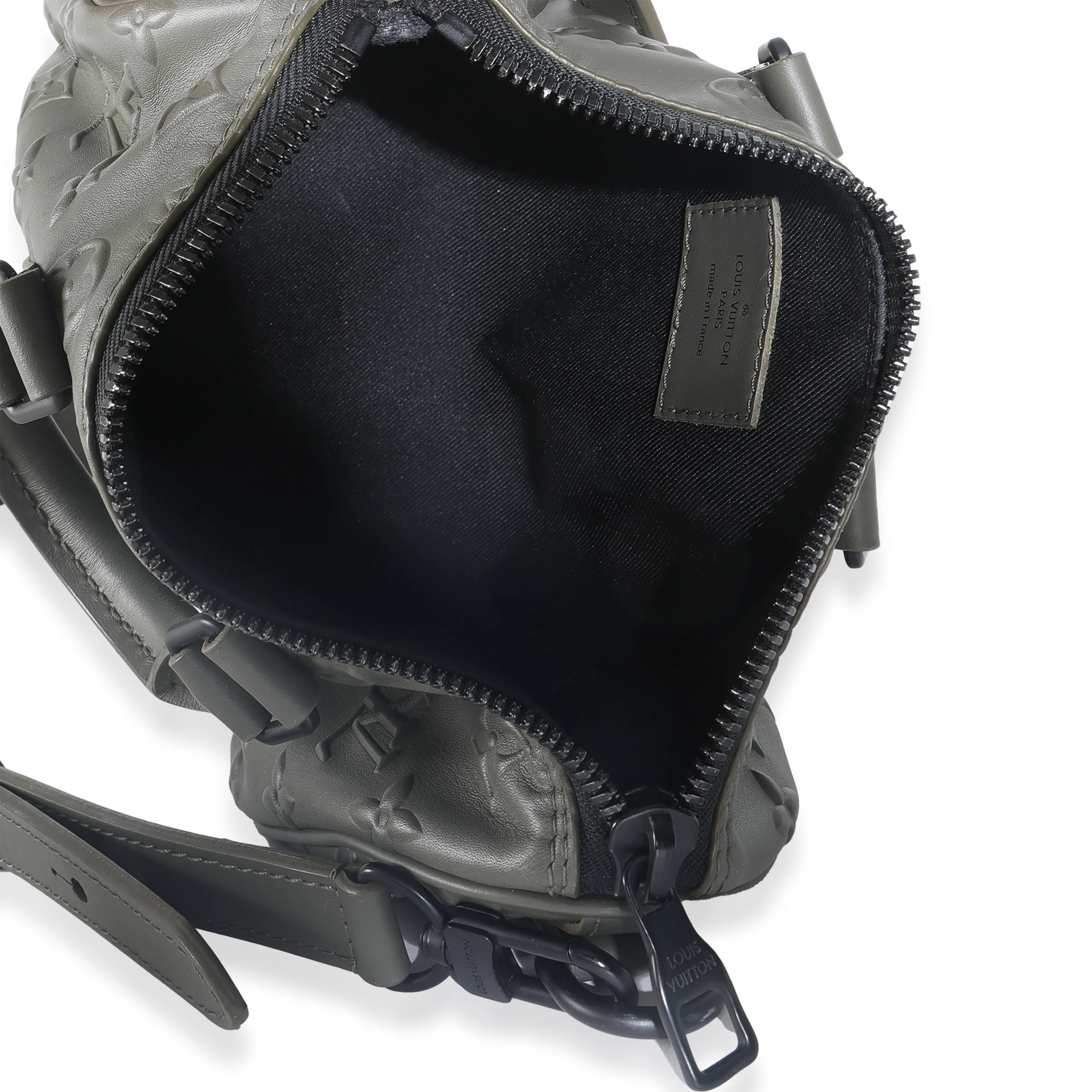 Khaki Embossed Monogram Seal Keepall XS - Image 9