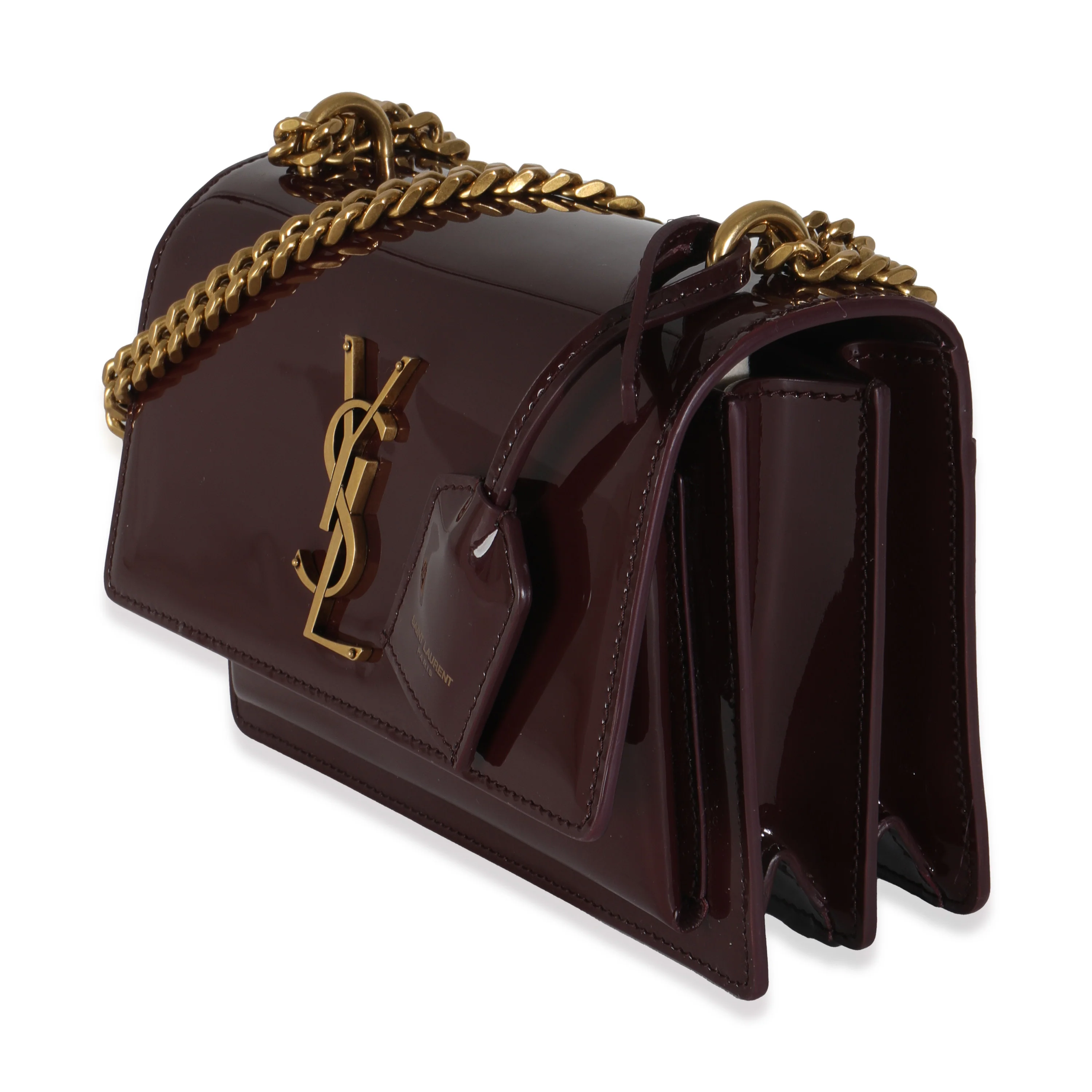 Red Wine Patent Monogram Small Sunset Bag - Image 2