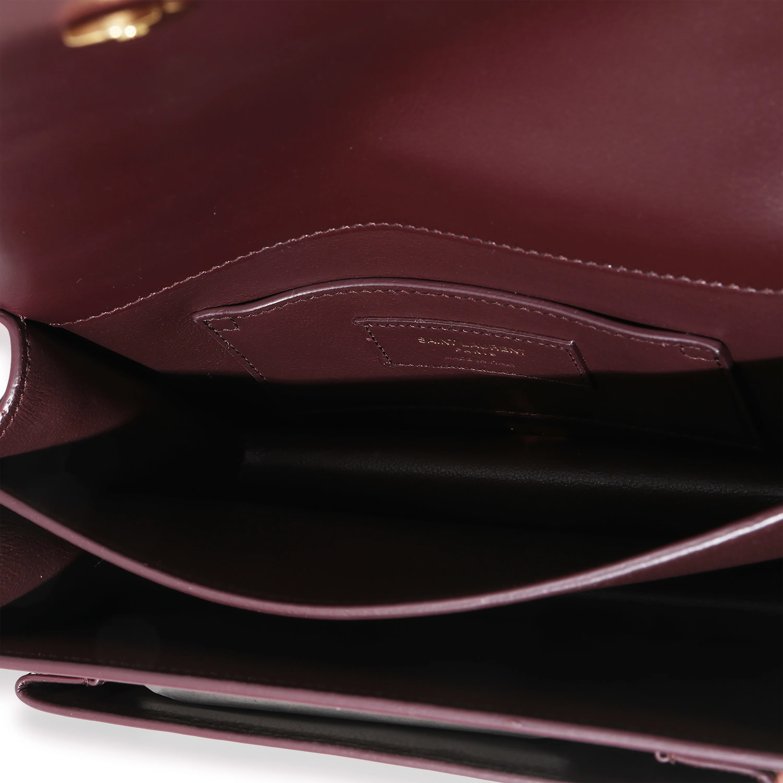 Red Wine Patent Monogram Small Sunset Bag - Image 9