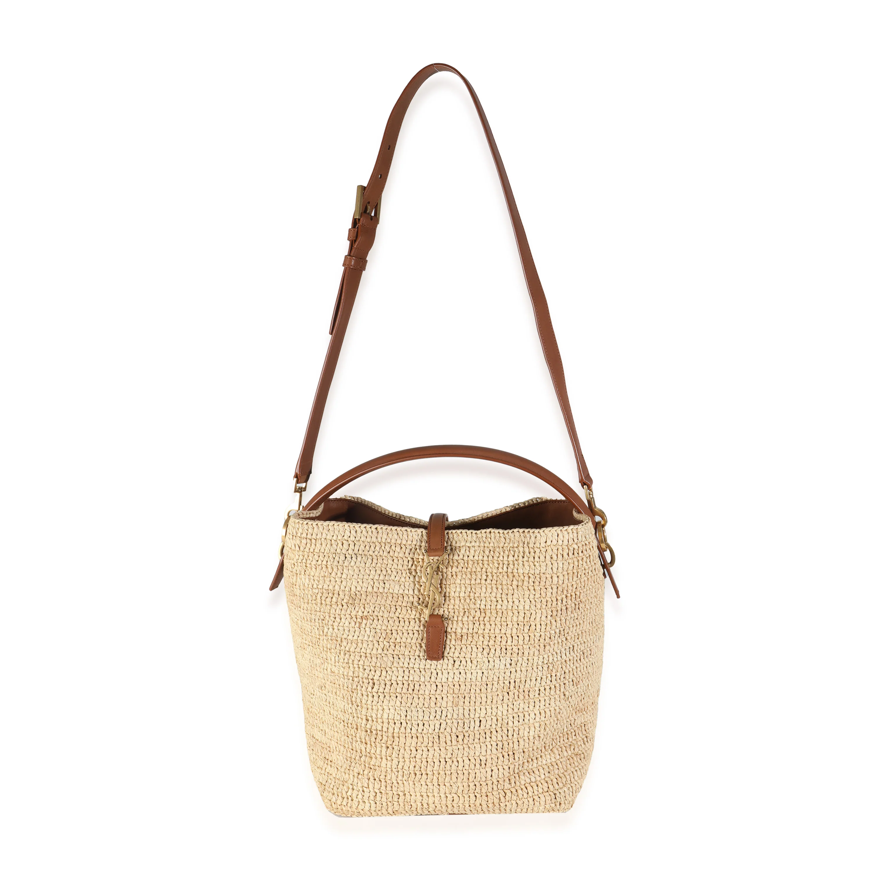 Naturel Brick Raffia Le 37 Bucket Bag - Image 7