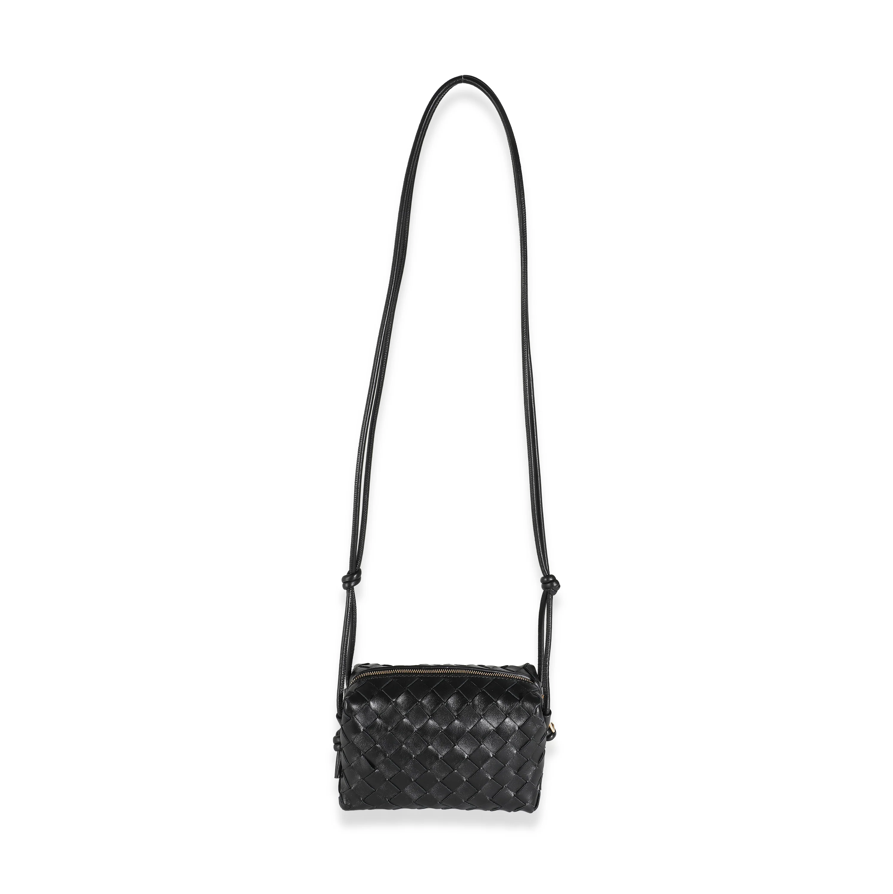 Black Nappa Intrecciato Mini Loop Camera Bag - Image 8
