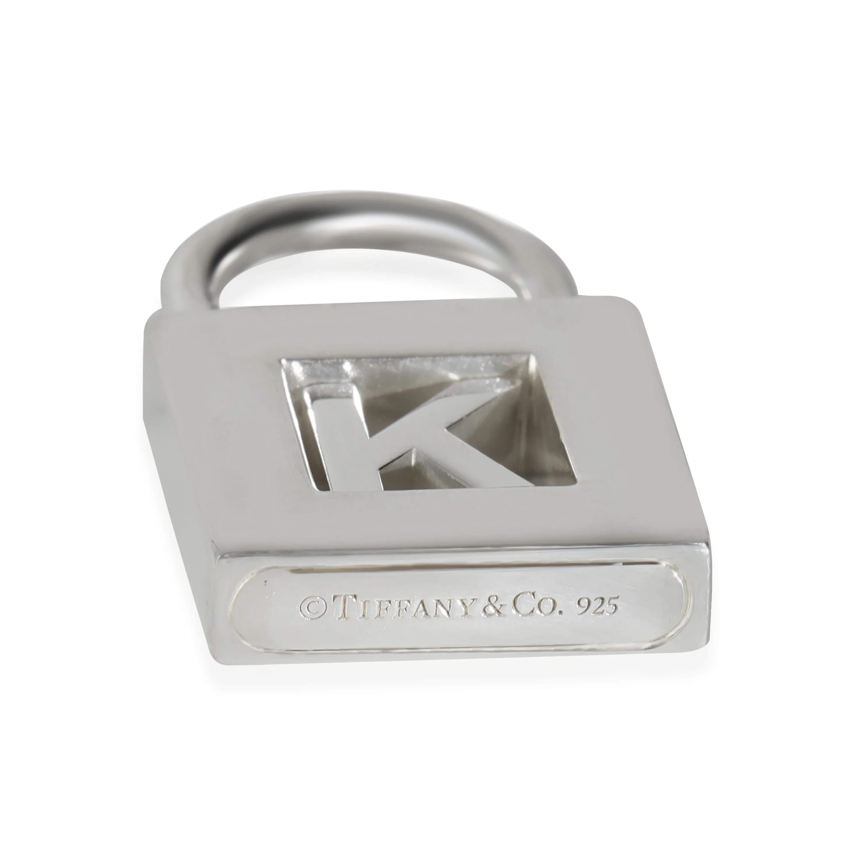 Padlock K Charm in Sterling Silver - Image 3