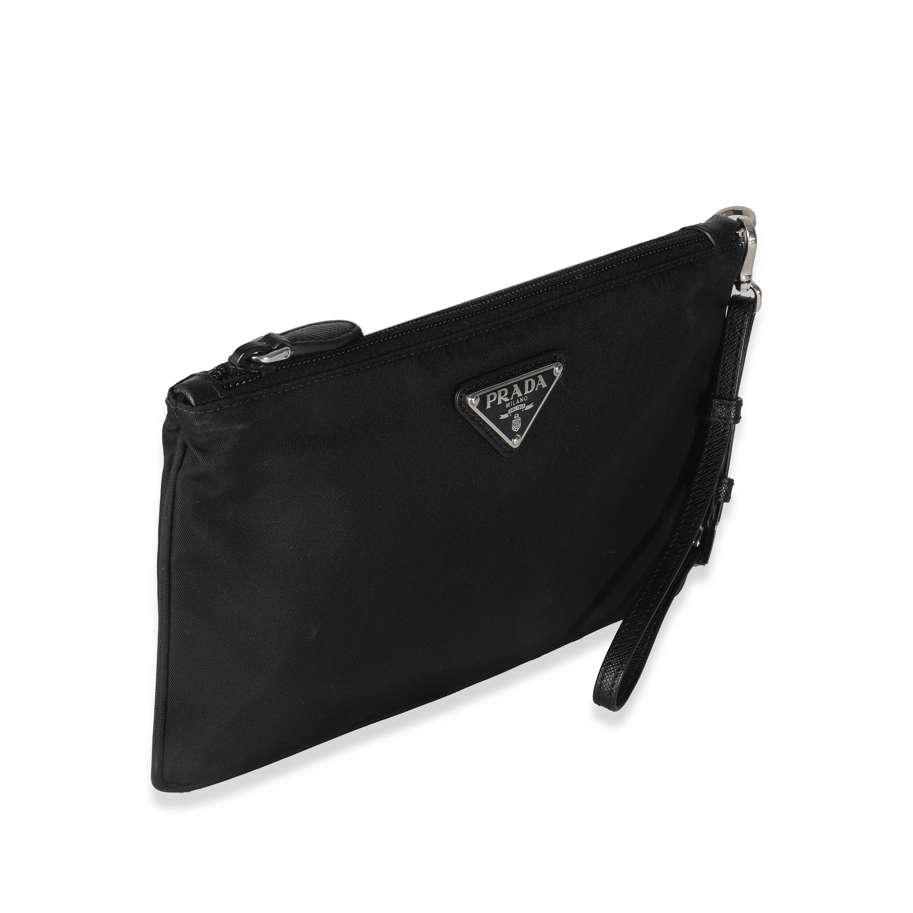 Black Nylon Logo Wristlet Clutch - Image 3