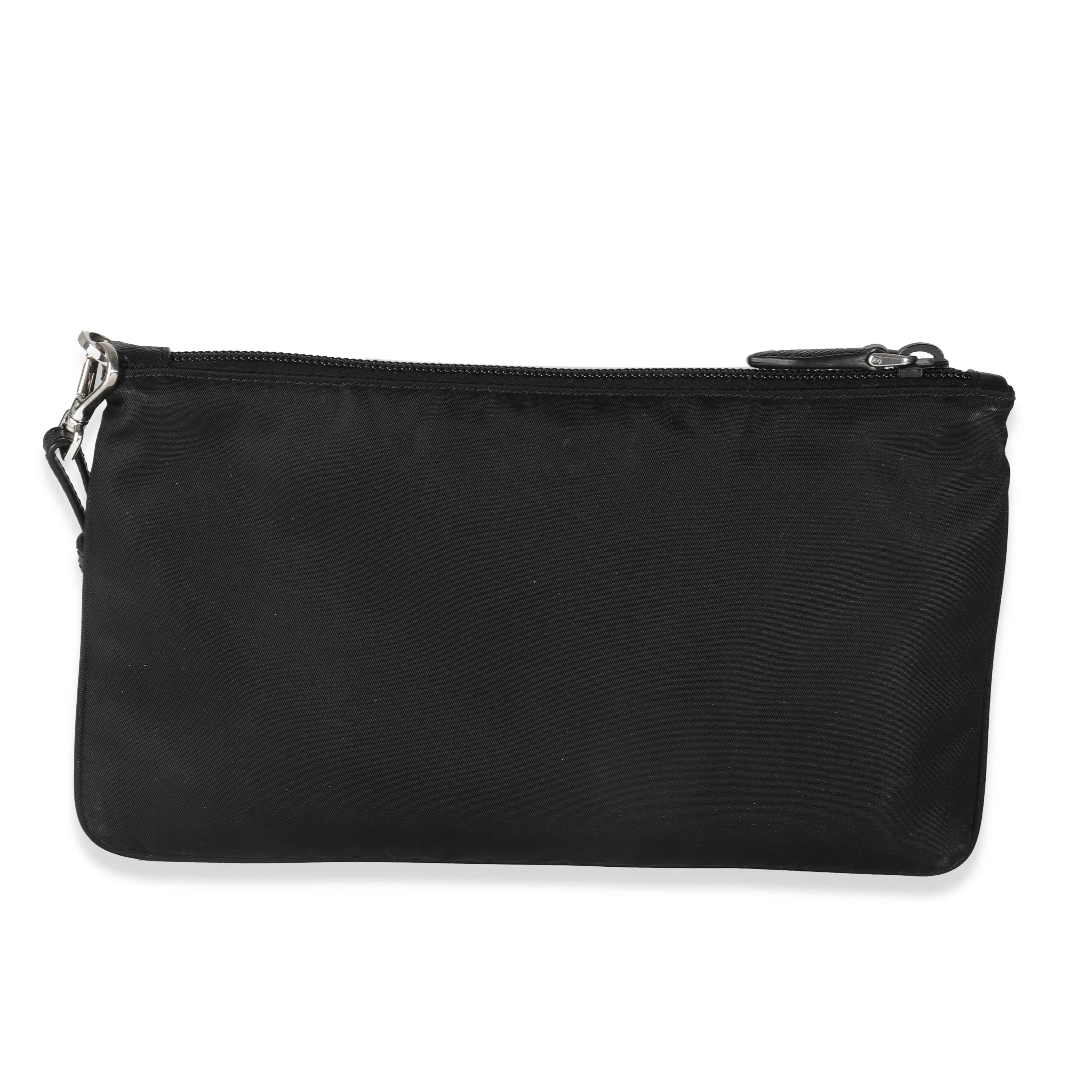 Black Nylon Logo Wristlet Clutch - Image 4