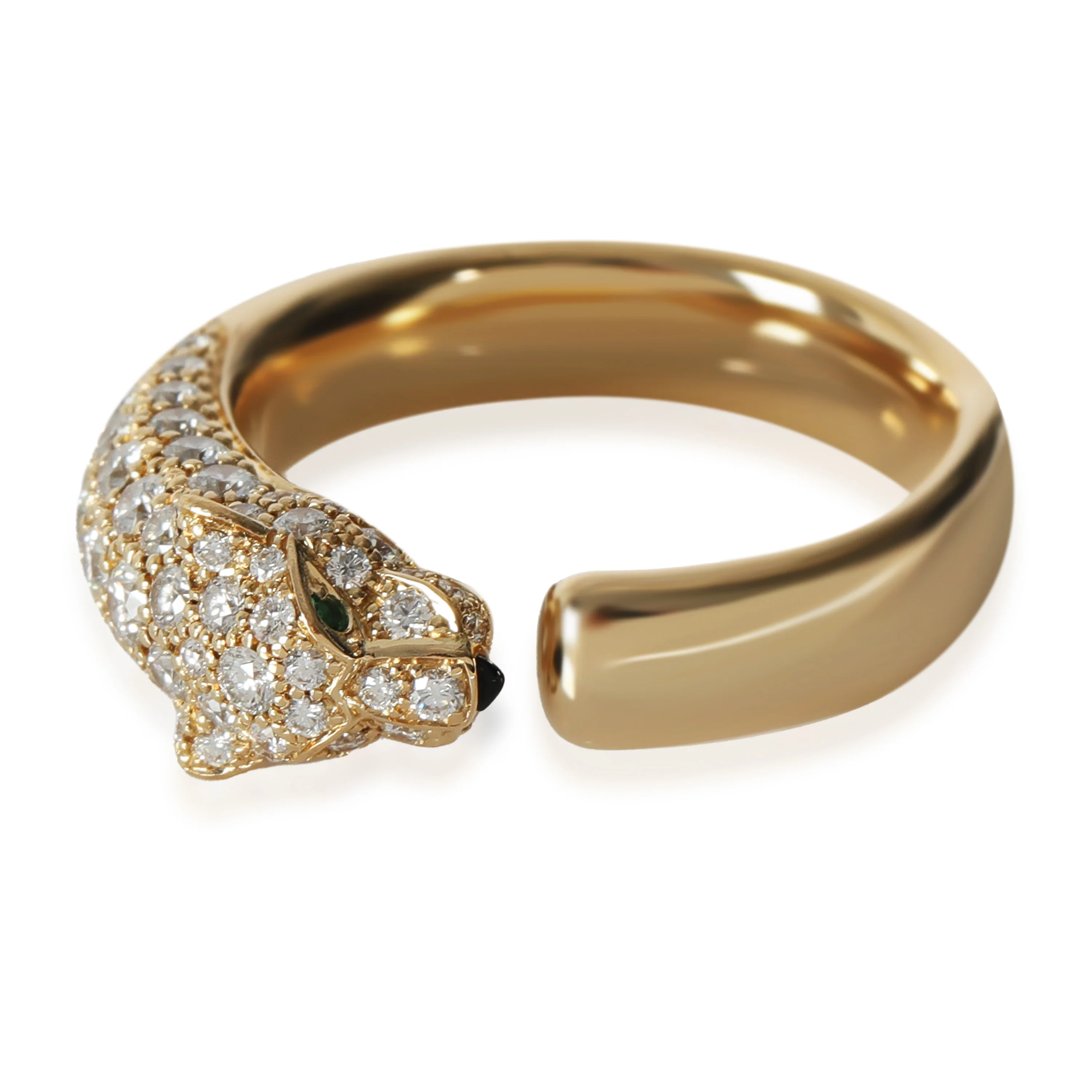 Panthere Ring, Diamonds, Small Model (Yellow Gold)
