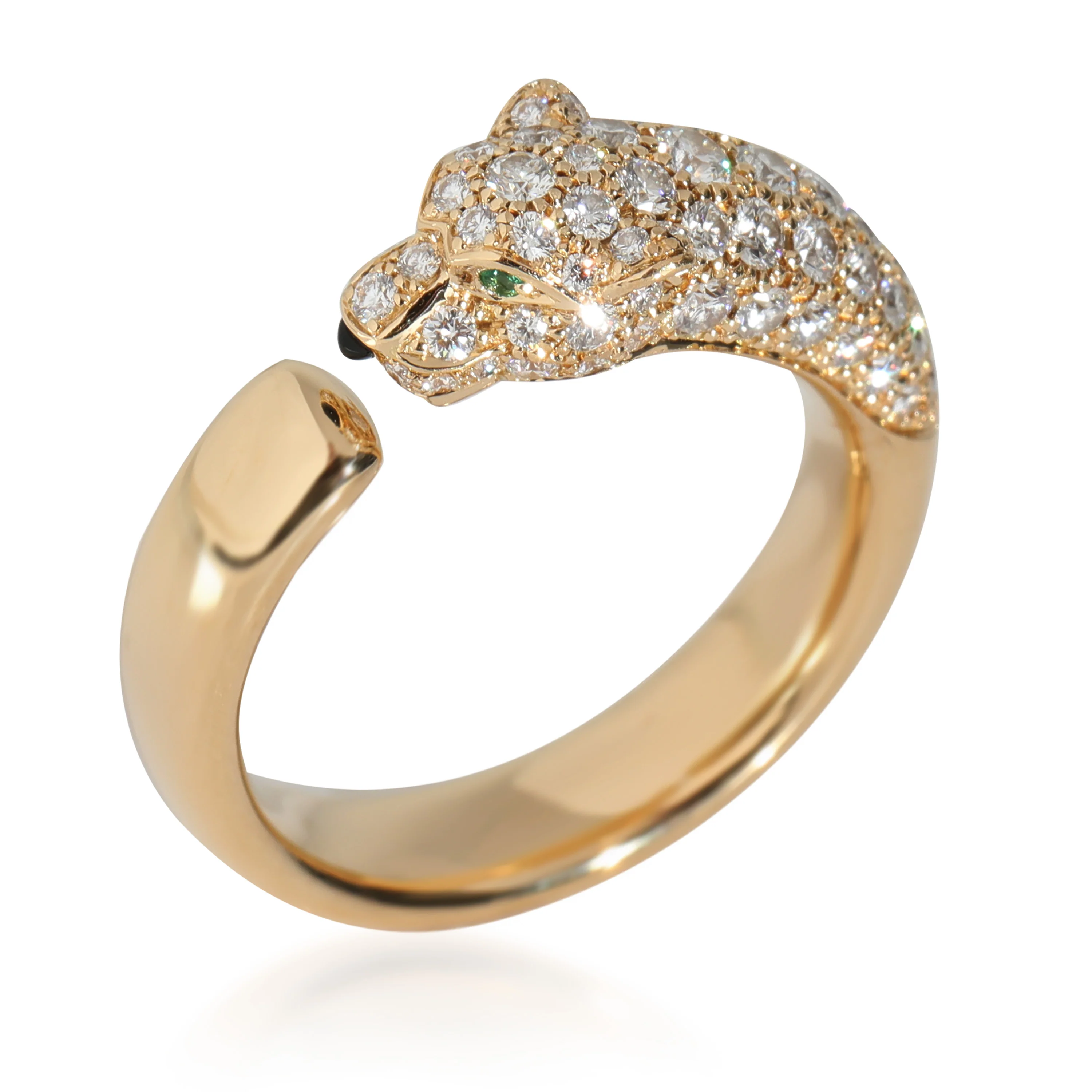 Panthere Ring, Diamonds, Small Model (Yellow Gold) - Image 2