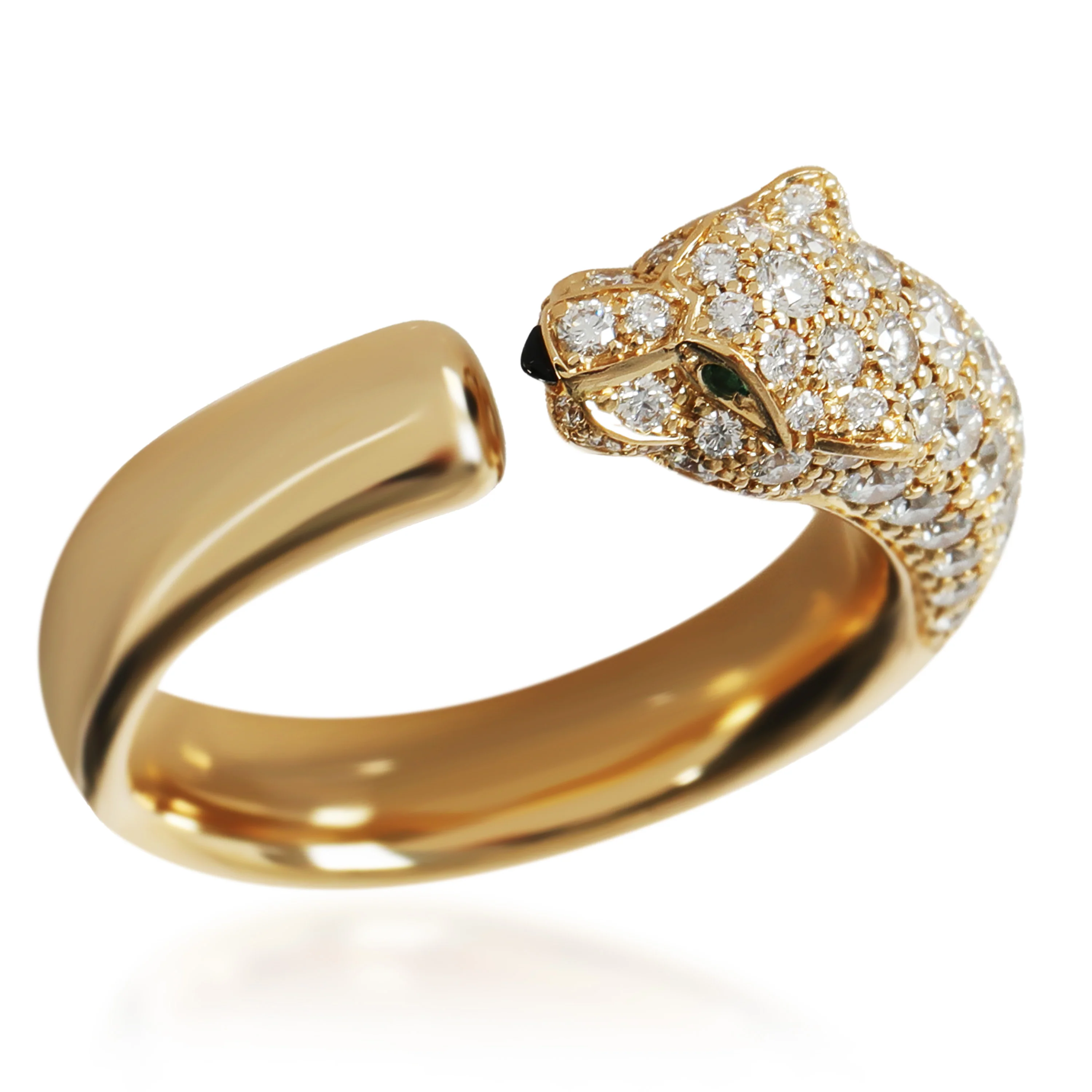Panthere Ring, Diamonds, Small Model (Yellow Gold) - Image 3