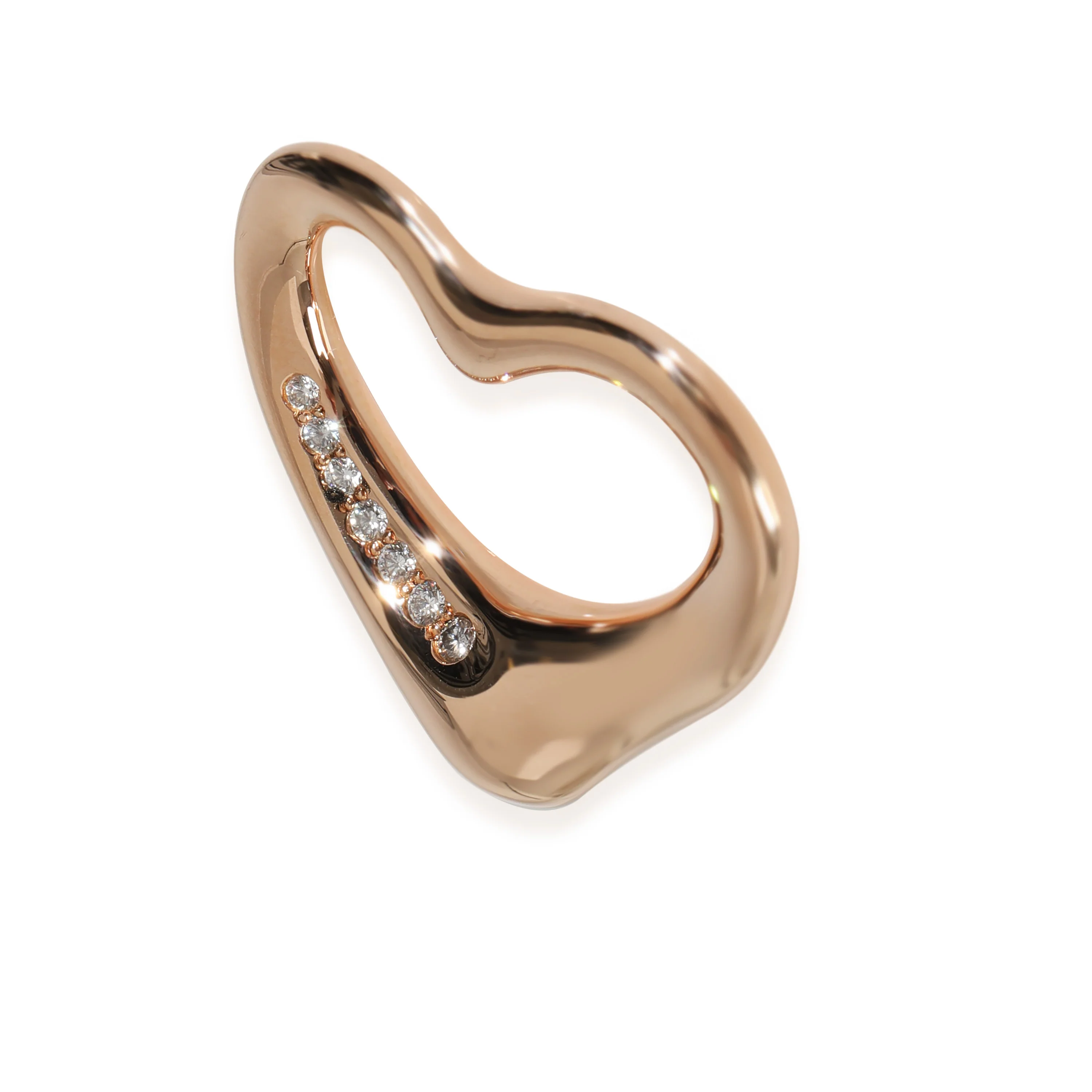 Elsa Peretti Pendant in 18k Rose Gold 0.1 CTW - Image 2