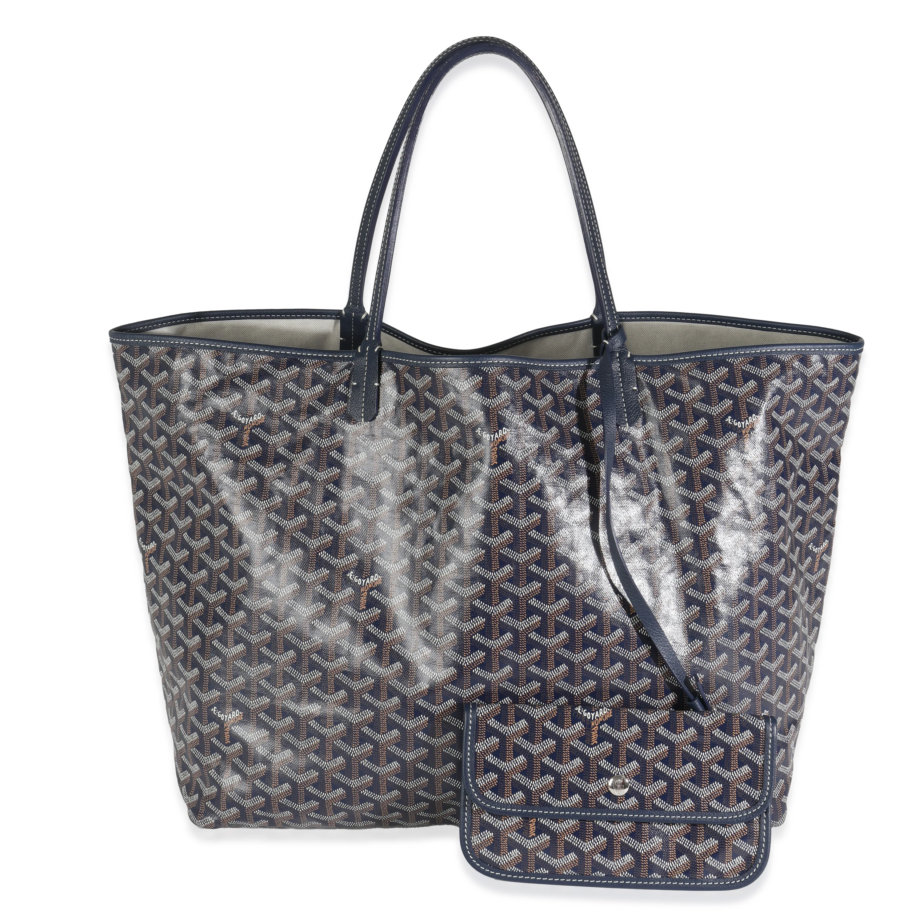 Navy Goyardine Canvas Saint Louis GM