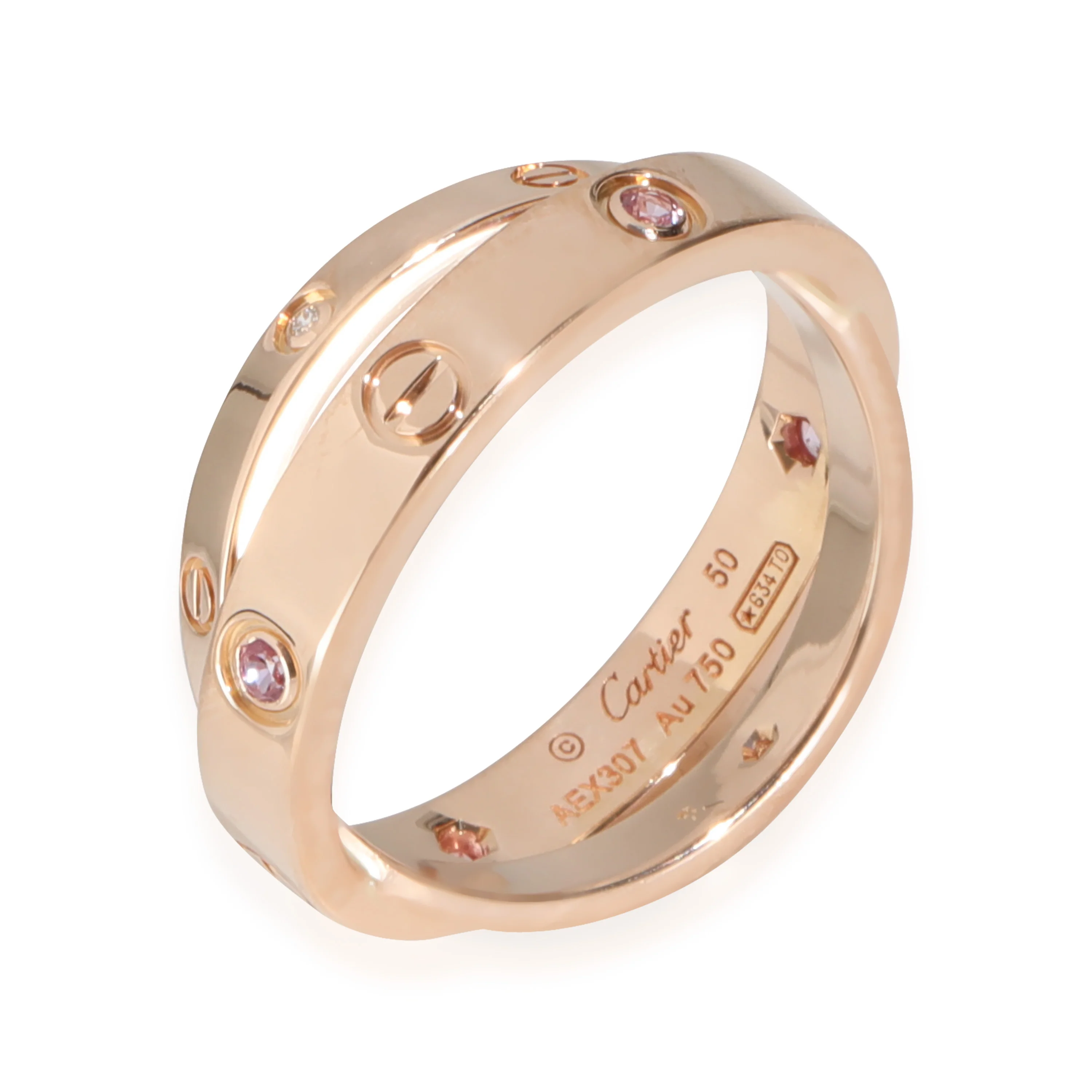 Love Ring, Pink Sapphire, Diamonds (Rose Gold) - Image 2
