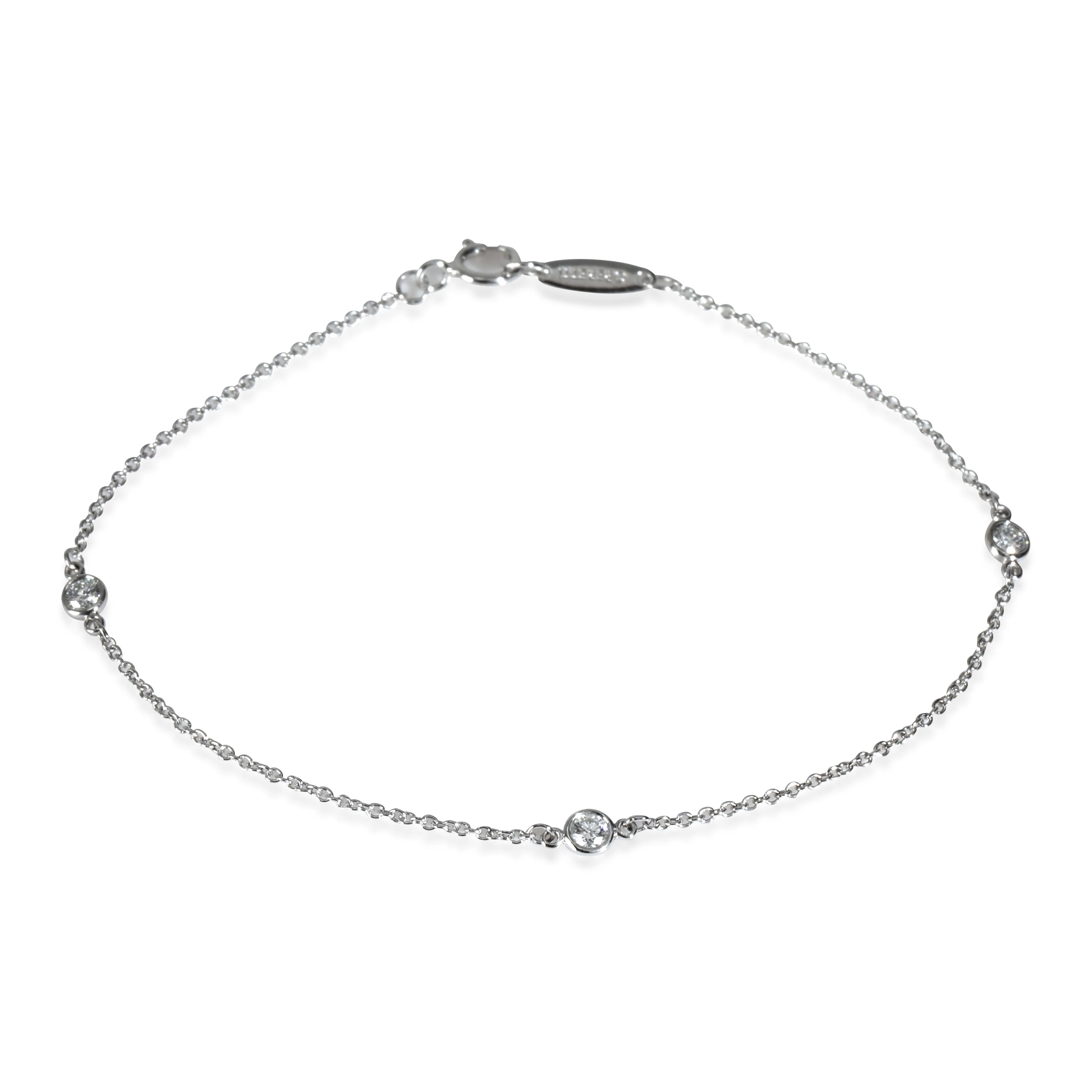 Elsa Peretti Diamond By The Yard Diamond Bracelet in  Platinum 0.1