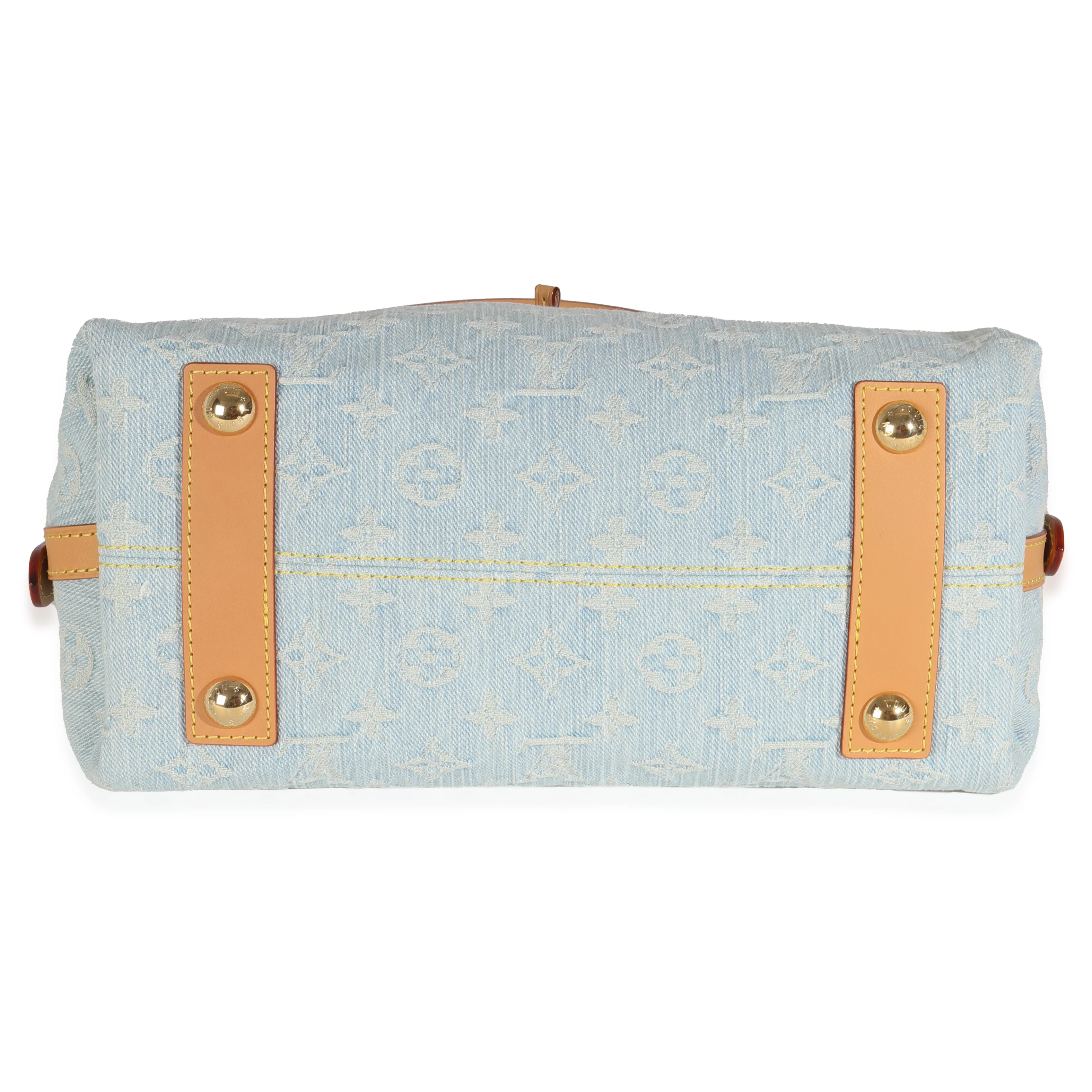 Sky Blue Monogram Denim Carryall PM - Image 6
