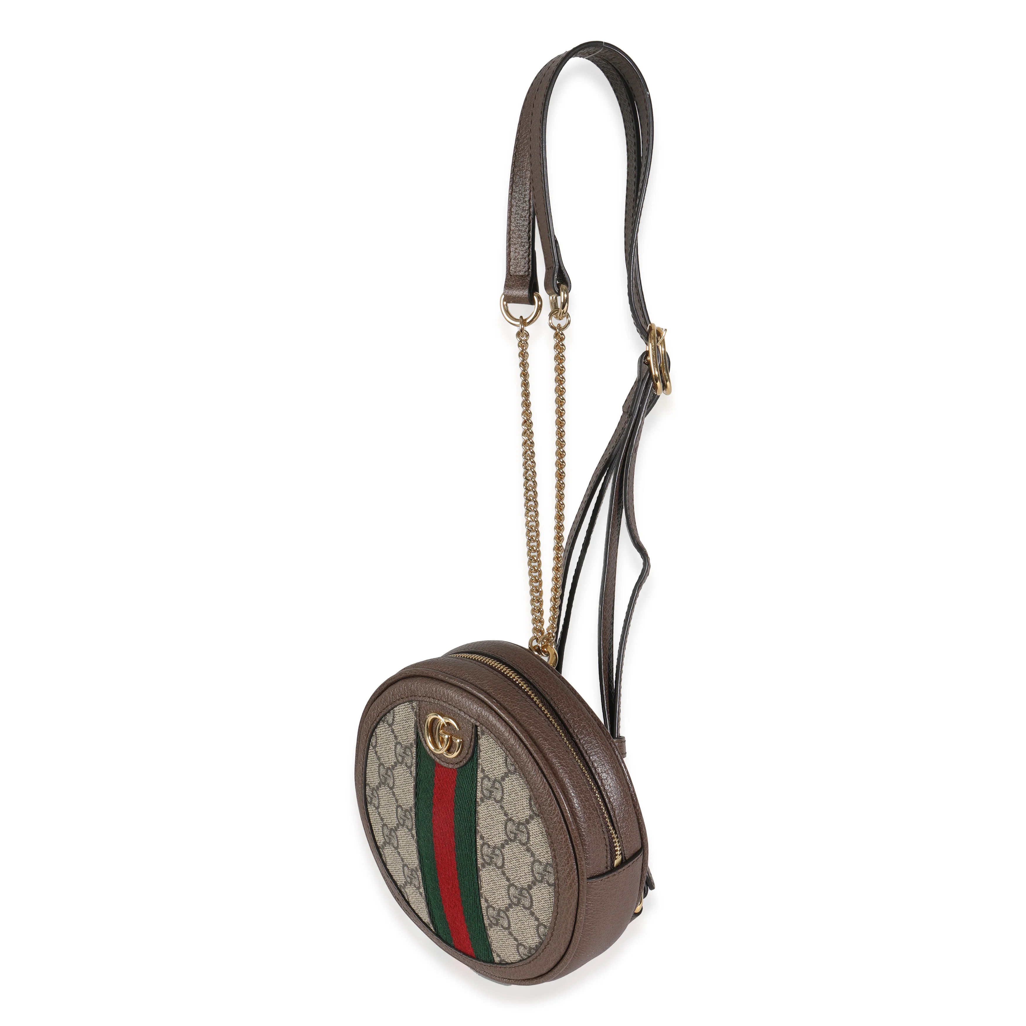 Beige GG Supreme Canvas Ophidia Round Backpack - Image 2