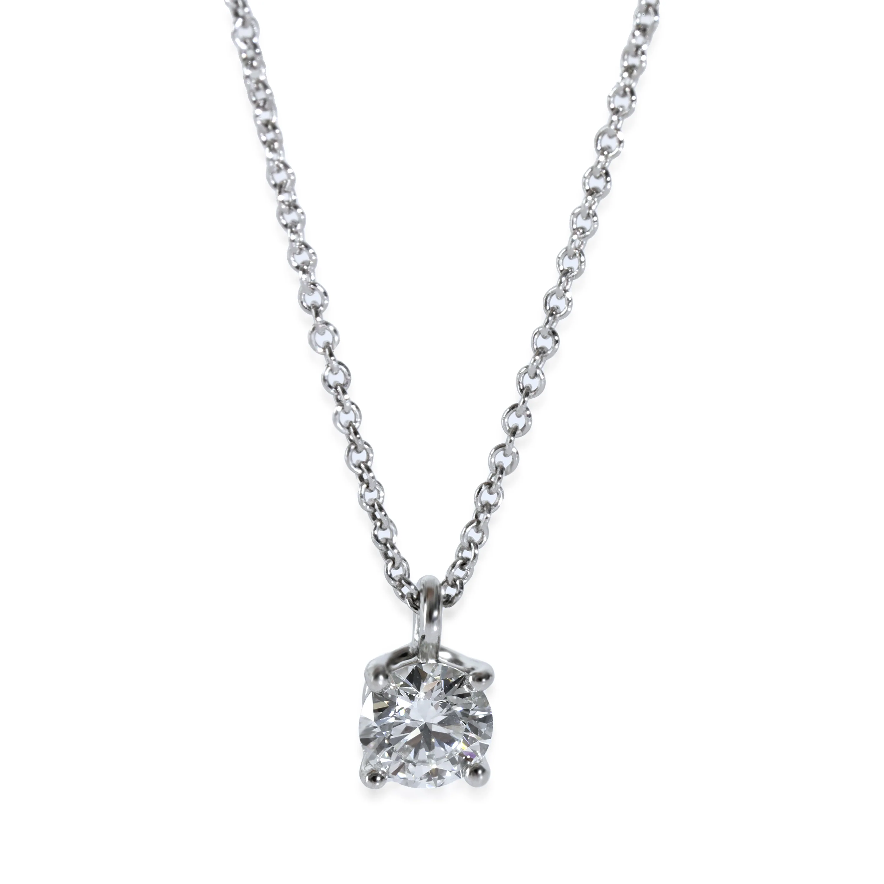 Solitaire Pendant in  Platinum F VVS2 0.41 CTW