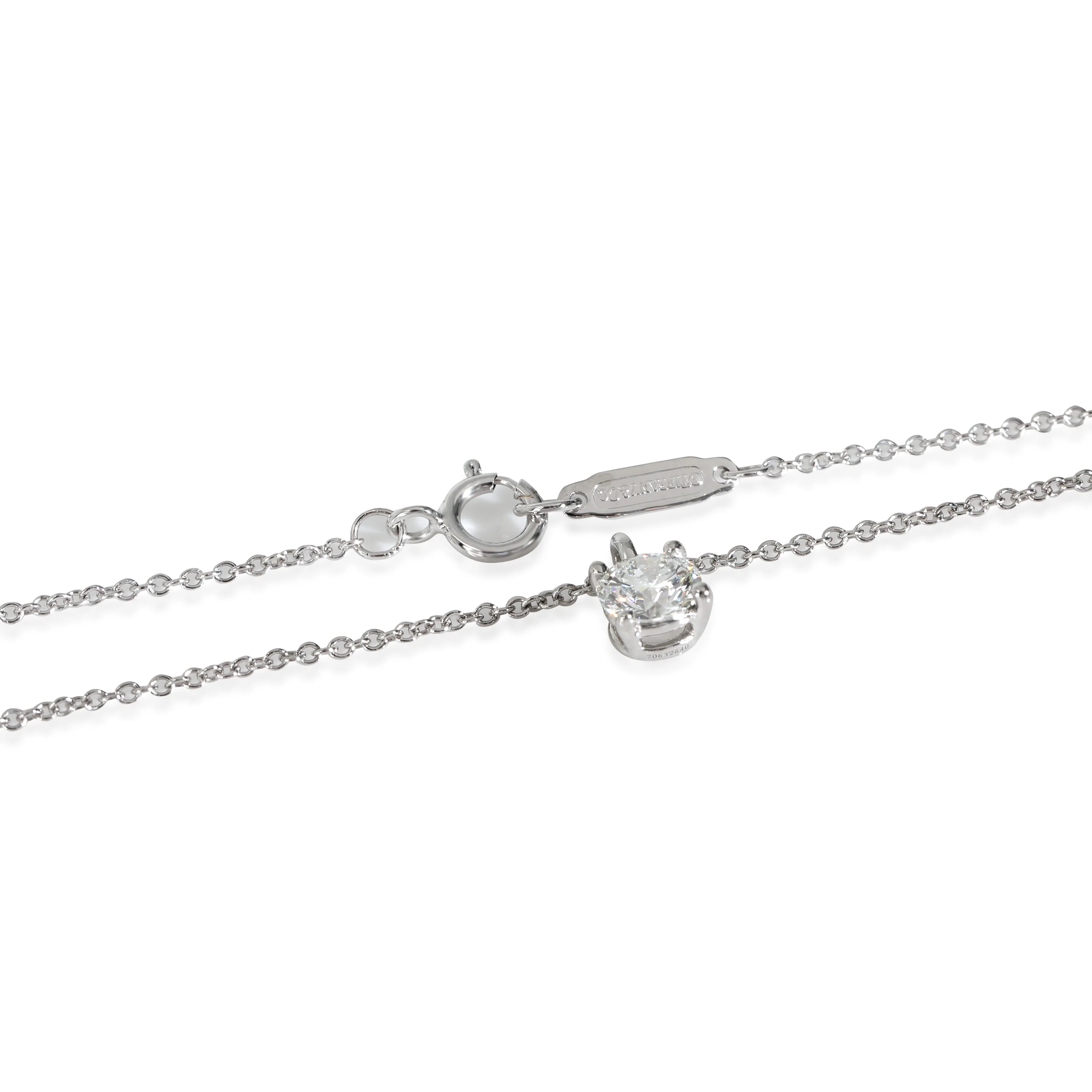 Solitaire Pendant in  Platinum F VVS2 0.41 CTW - Image 4