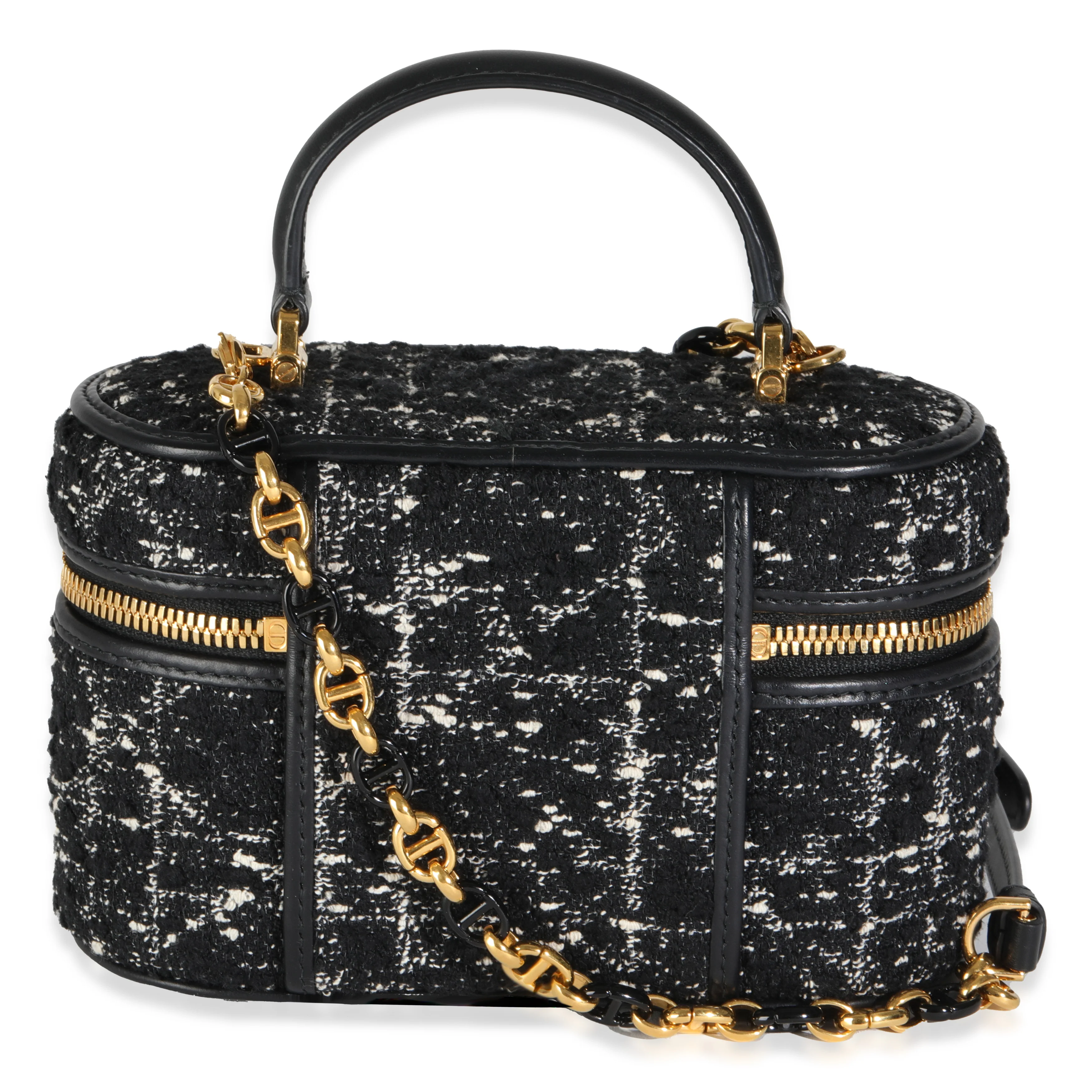 Black Gold Tweed Mini Caro Vanity - Image 4