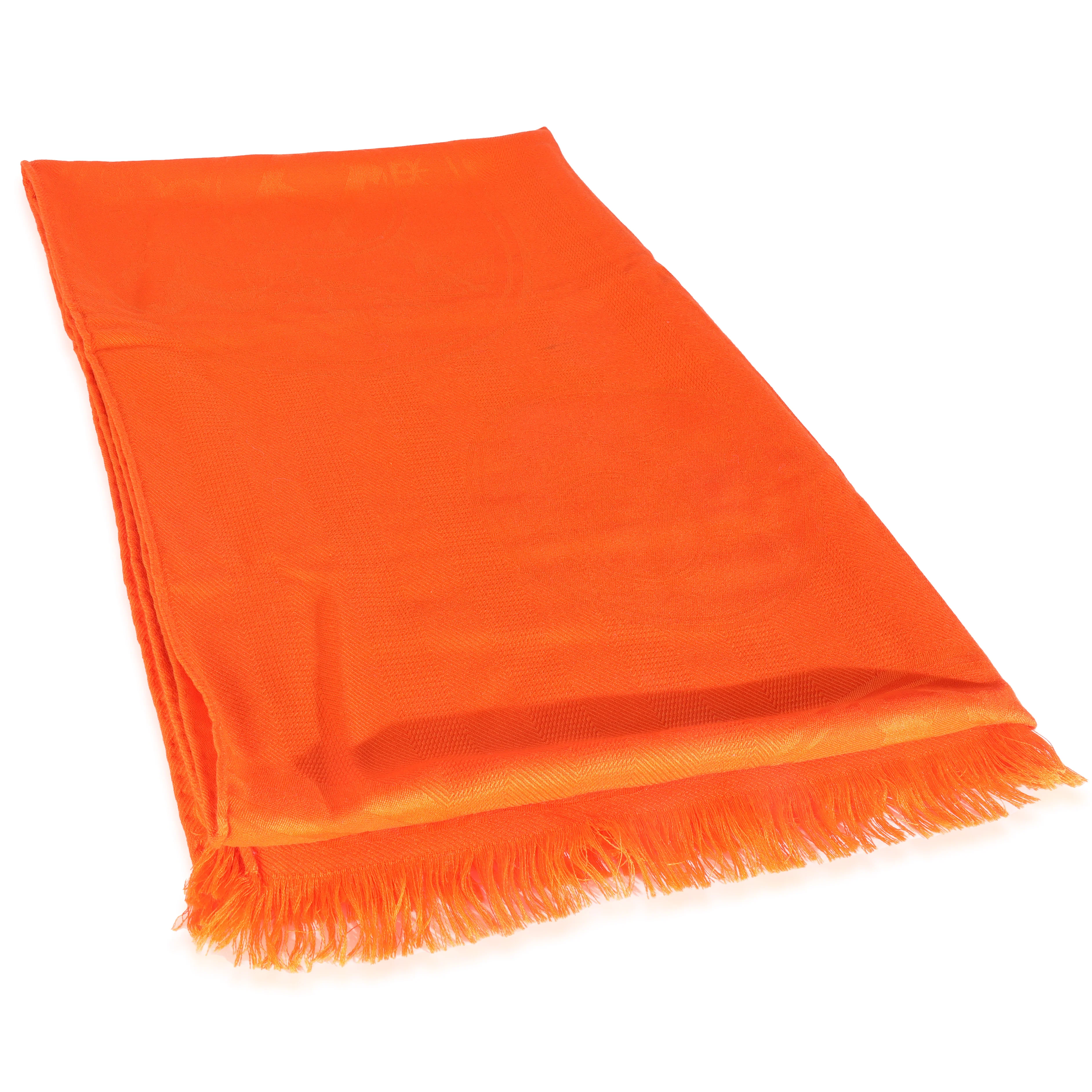 Orange Vif Cashmere New Libris Stole - Image 4